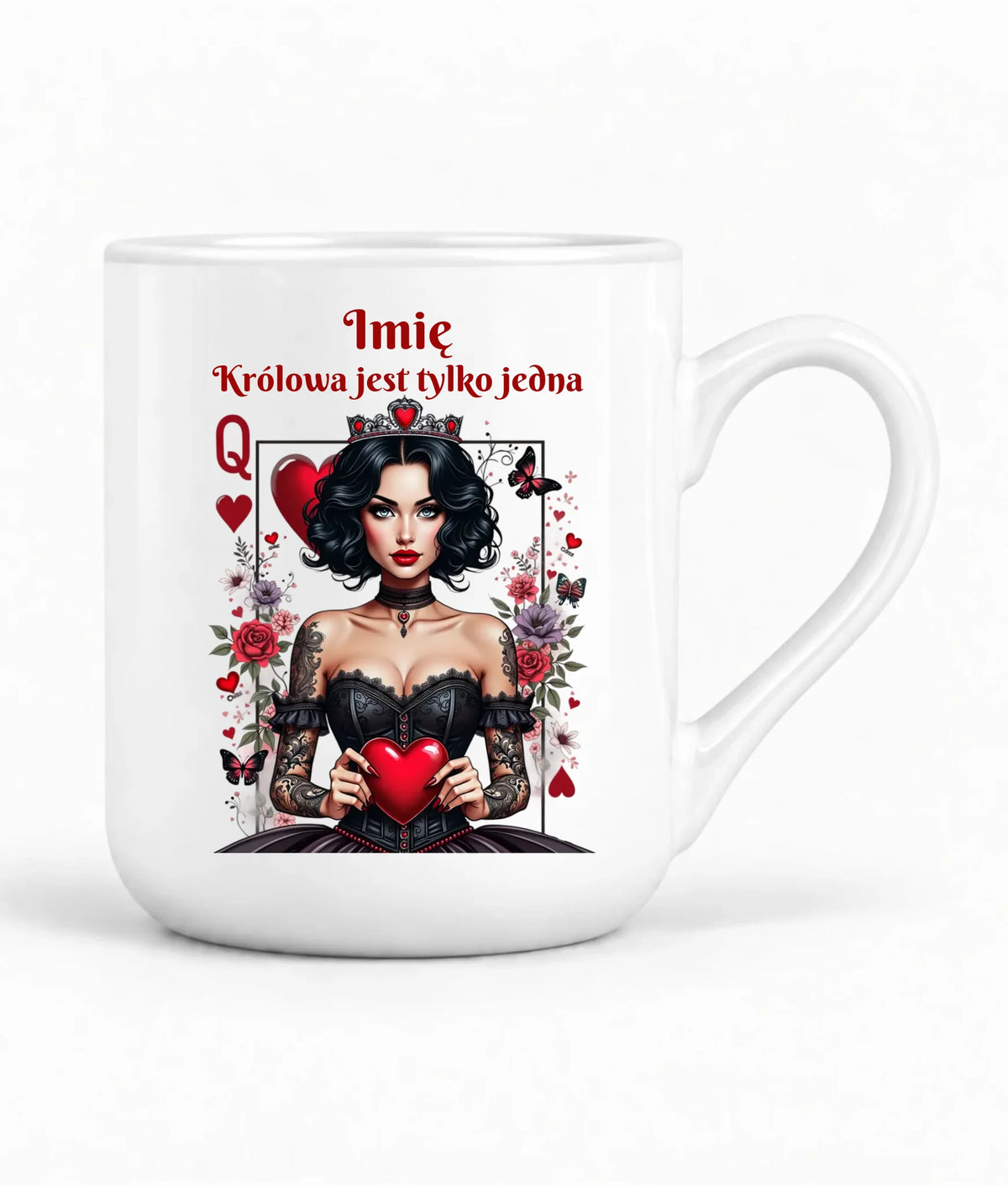 Kubek elegant dla niej - Królowa jest tylko jedna - personalizowany W46
