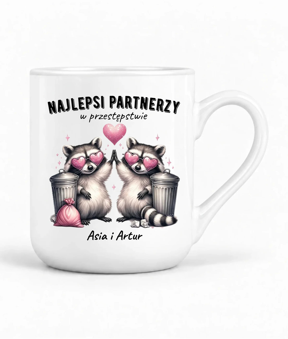 Kubek elegant dla par - Najlepsi partnerzy w przestępstwie - personalizowany W27