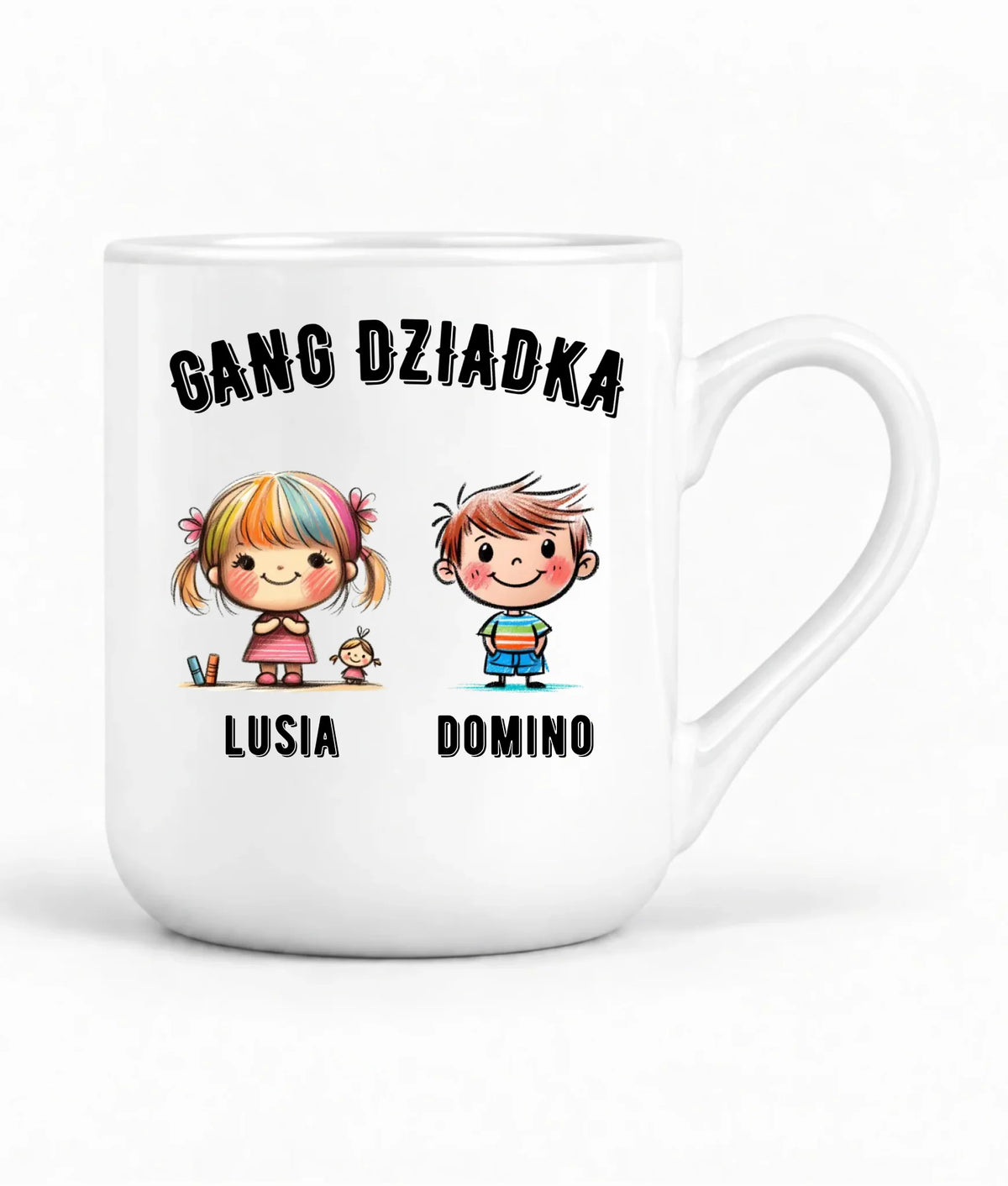 Kubek elegant dla dziadka - Gang Dziadka imiona wnuków 2-6 - personalizowany D18