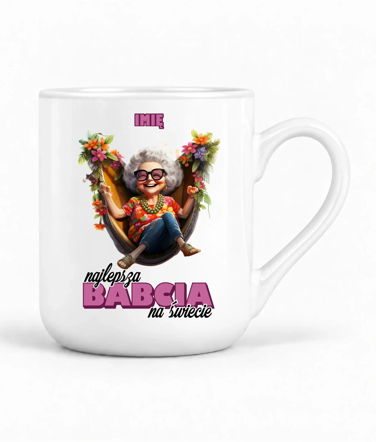 Kubek elegant dla babci - Najlepsza Babcia na świecie - personalizowany B14