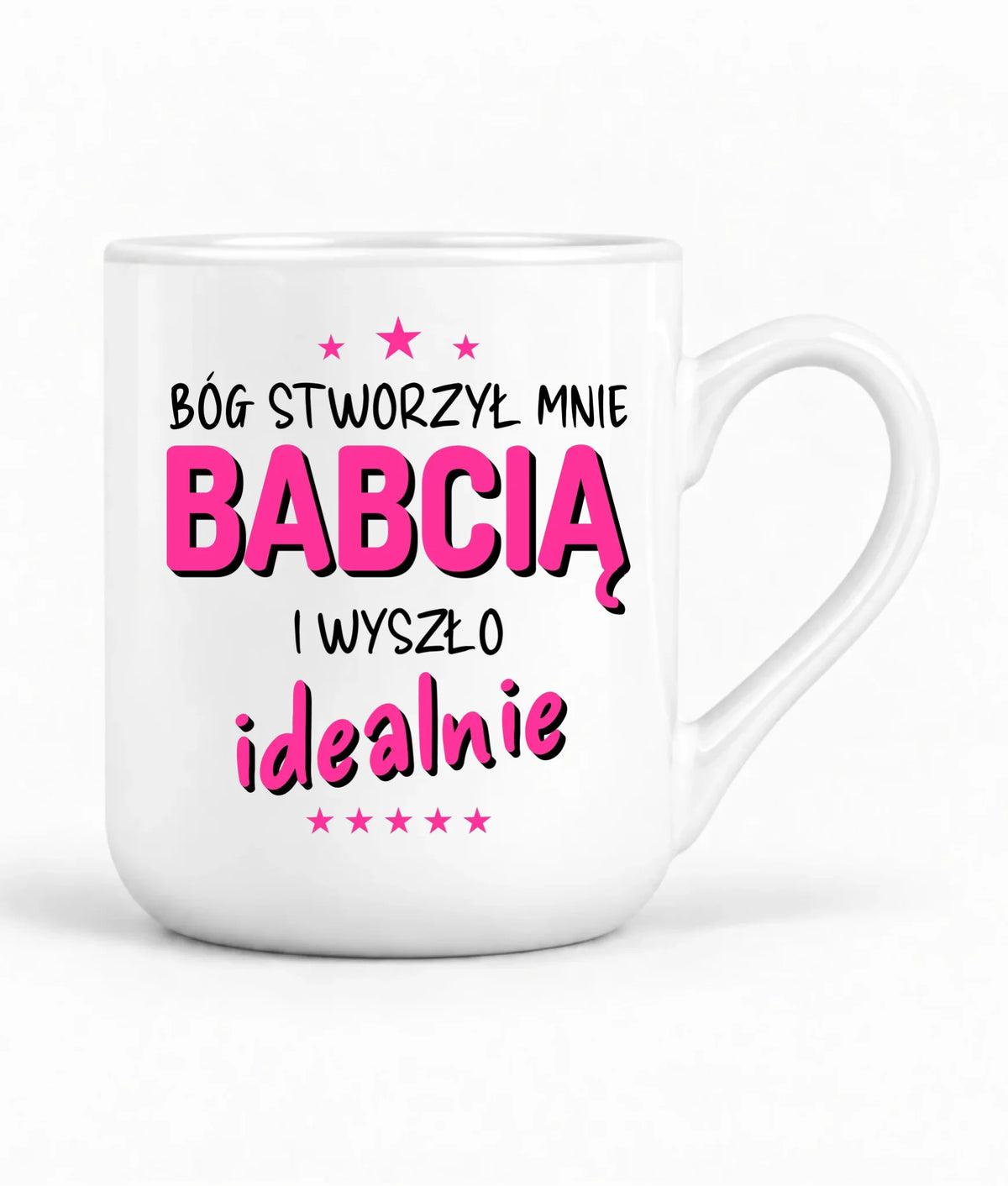 Kubek elegant dla babci - Bóg stworzył mnie babcią i wyszło idealnie B08