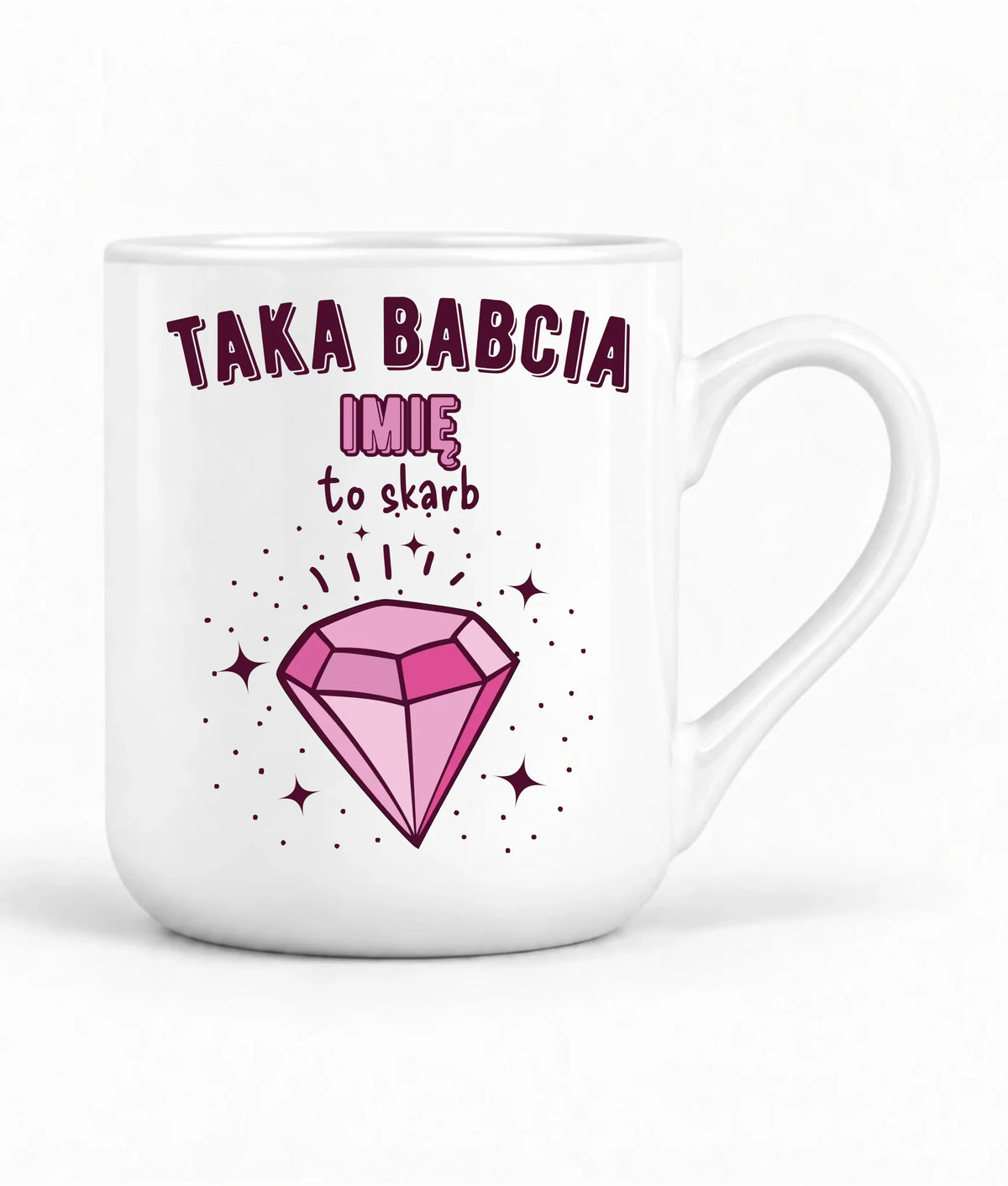 Kubek elegant dla babci - Taka Babcia to skarb - personalizowany B06