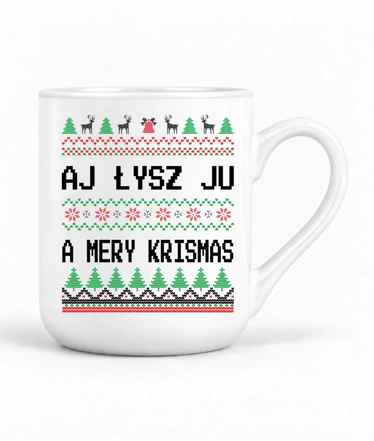 Kubek elegant świąteczny - Aj łysz ju a mery krismas BN12