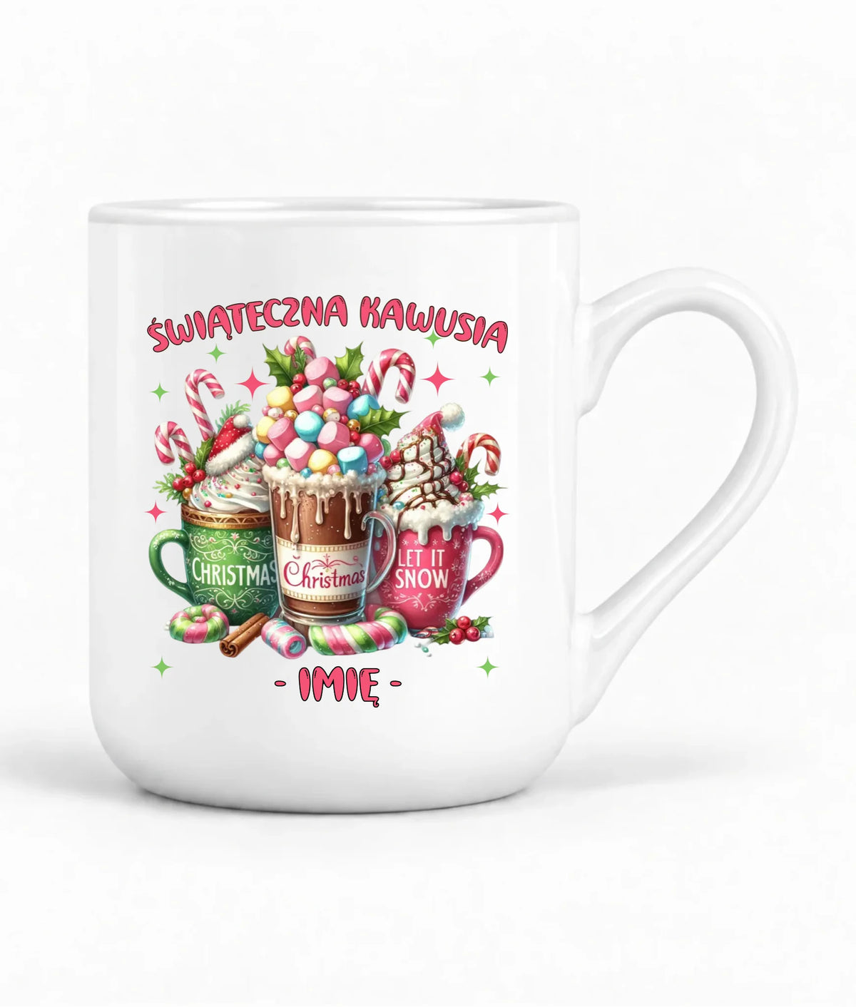 Kubek elegant świąteczny - Świąteczna kawusia - personalizowany BN29