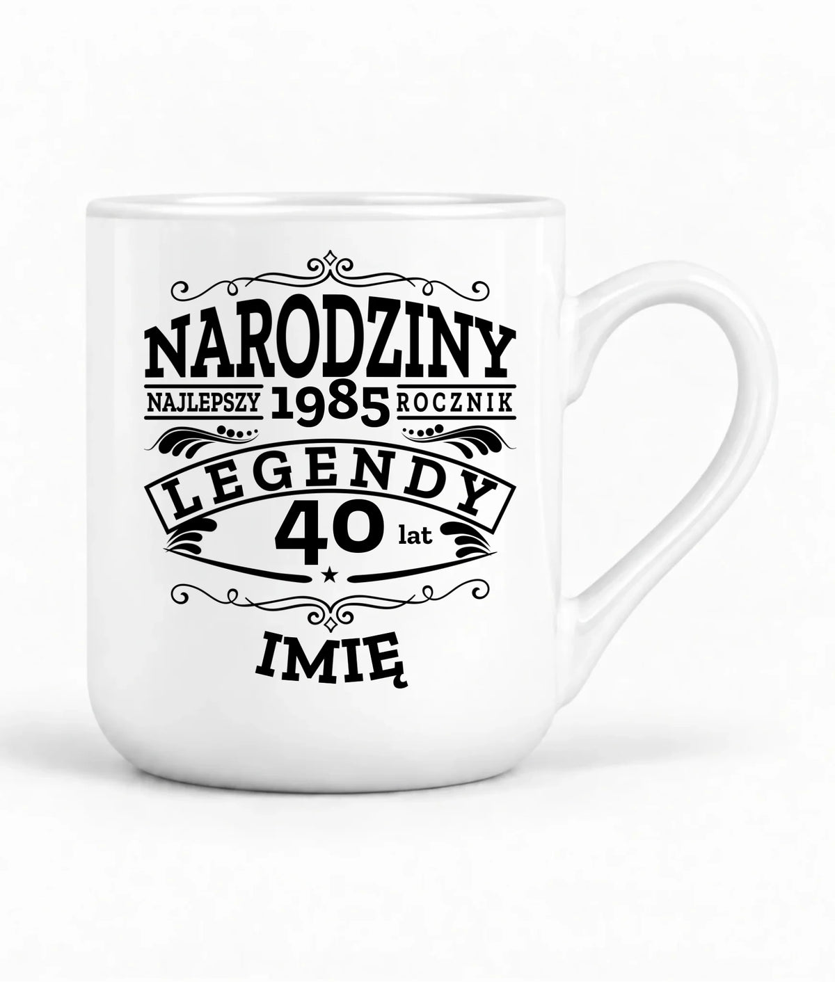Kubek elegant na urodziny - Narodziny Legendy - personalizowany