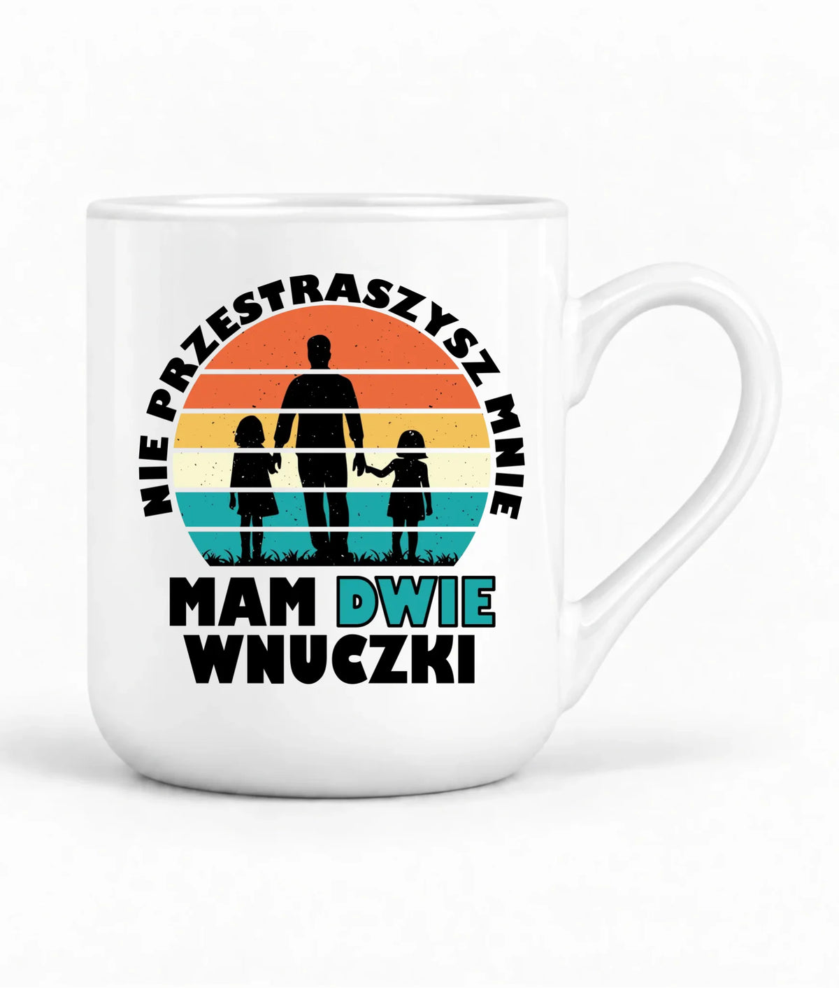 Kubek elegant dla dziadka - Nie przestraszysz mnie mam dwie wnuczki D41