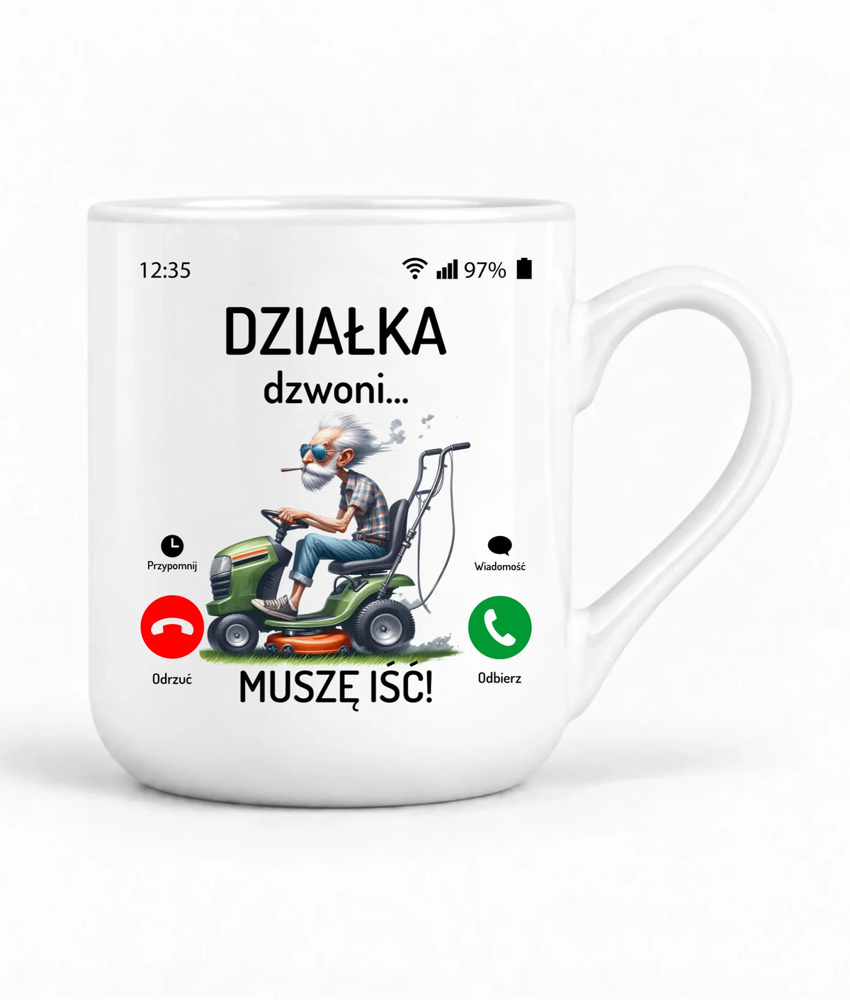 Kubek elegant dla dziadka - Działka dzwoni muszę iść D35