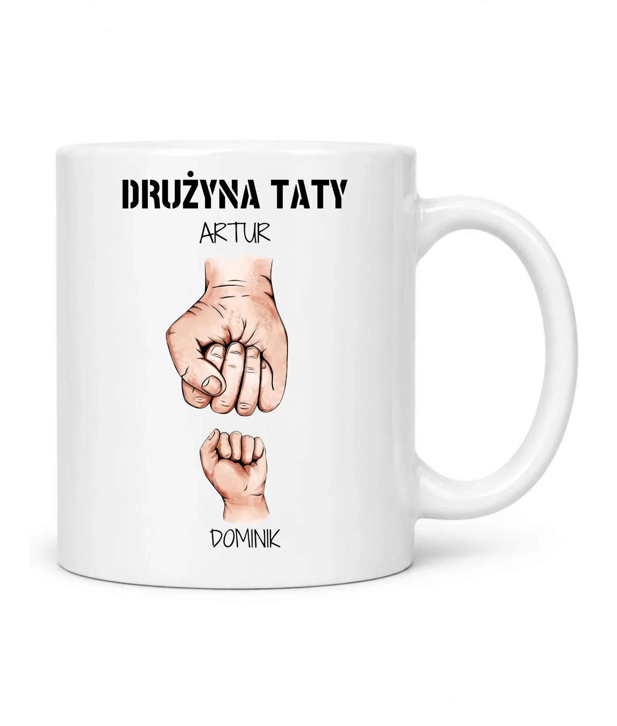 Kubek dla taty - Drużyna taty 1-6 imion dzieci - personalizowany DT01