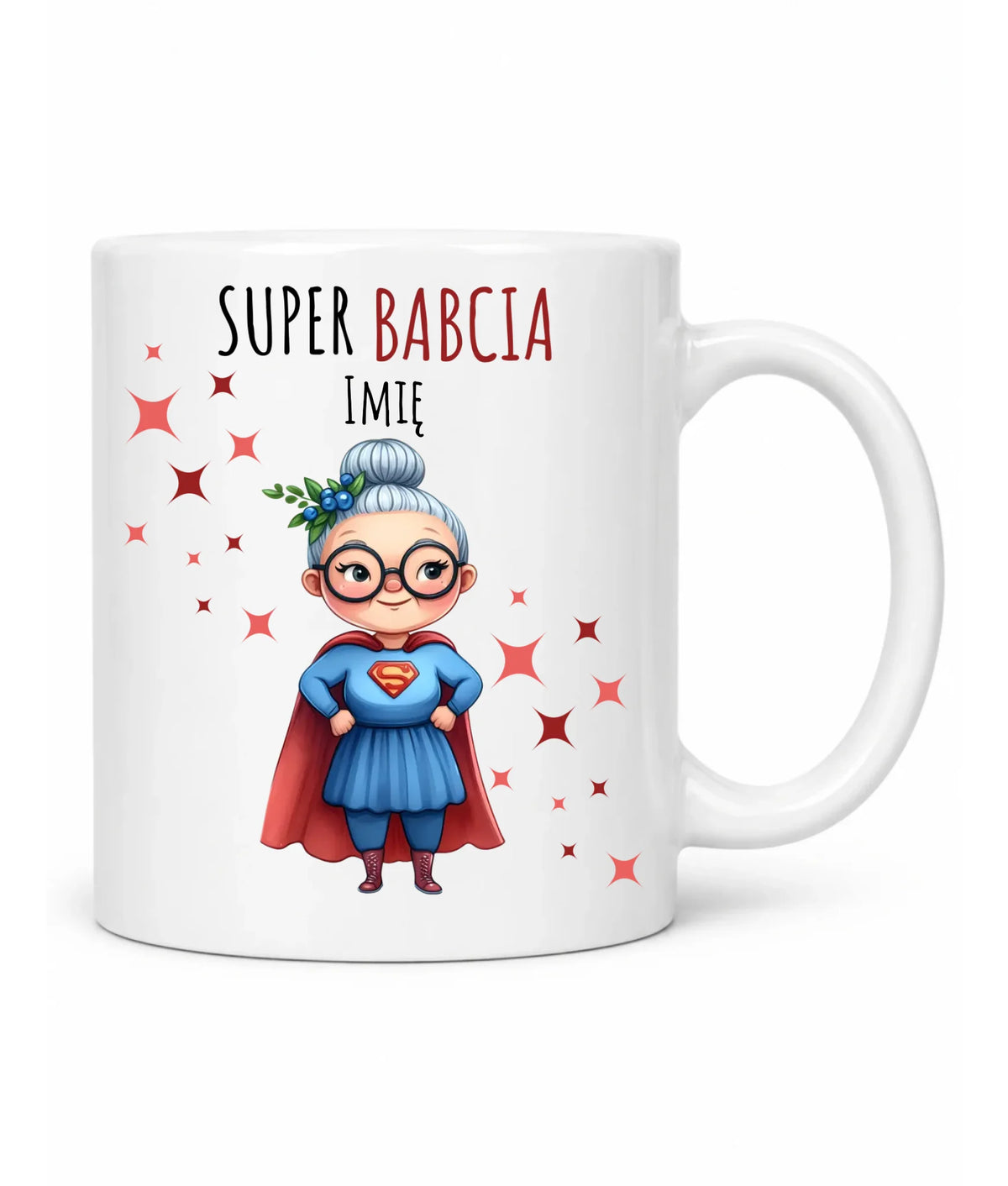 Kubek dla babci - Super Babcia - personalizowany B02