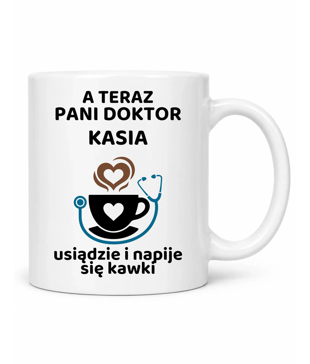 Kubek dla Pani Doktor - Napije się kawki - personalizowany ZL04