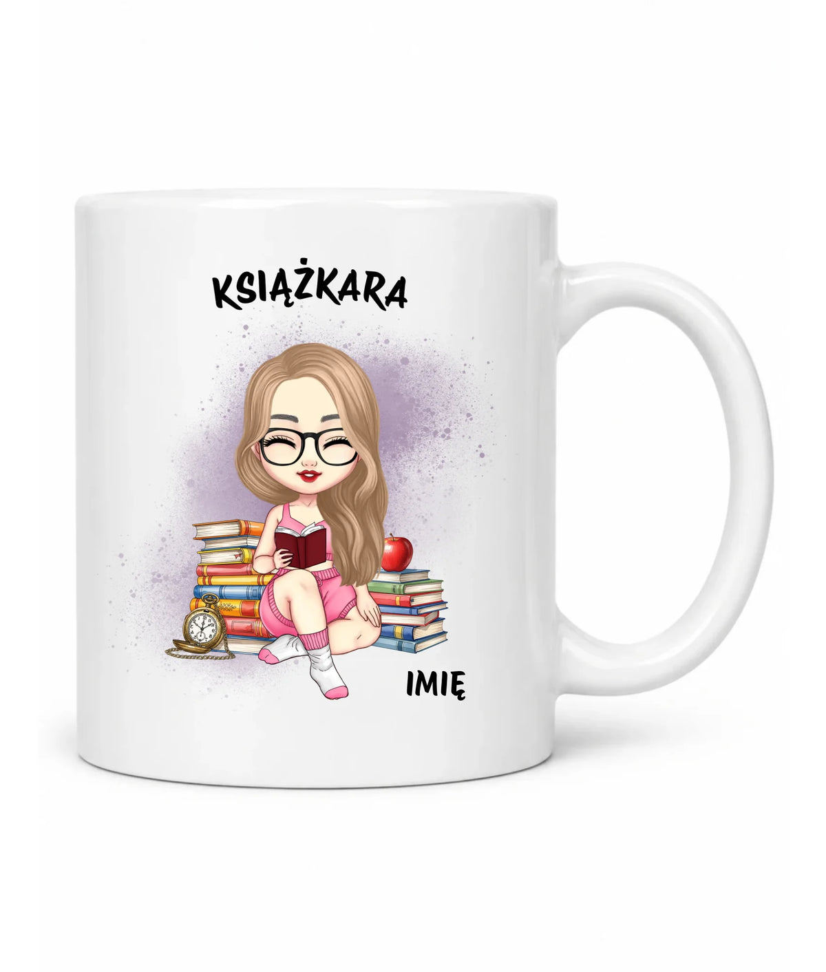 Kubek - Książkara - Prezent dla miłośniczki czytania książek - personalizowany DZ04