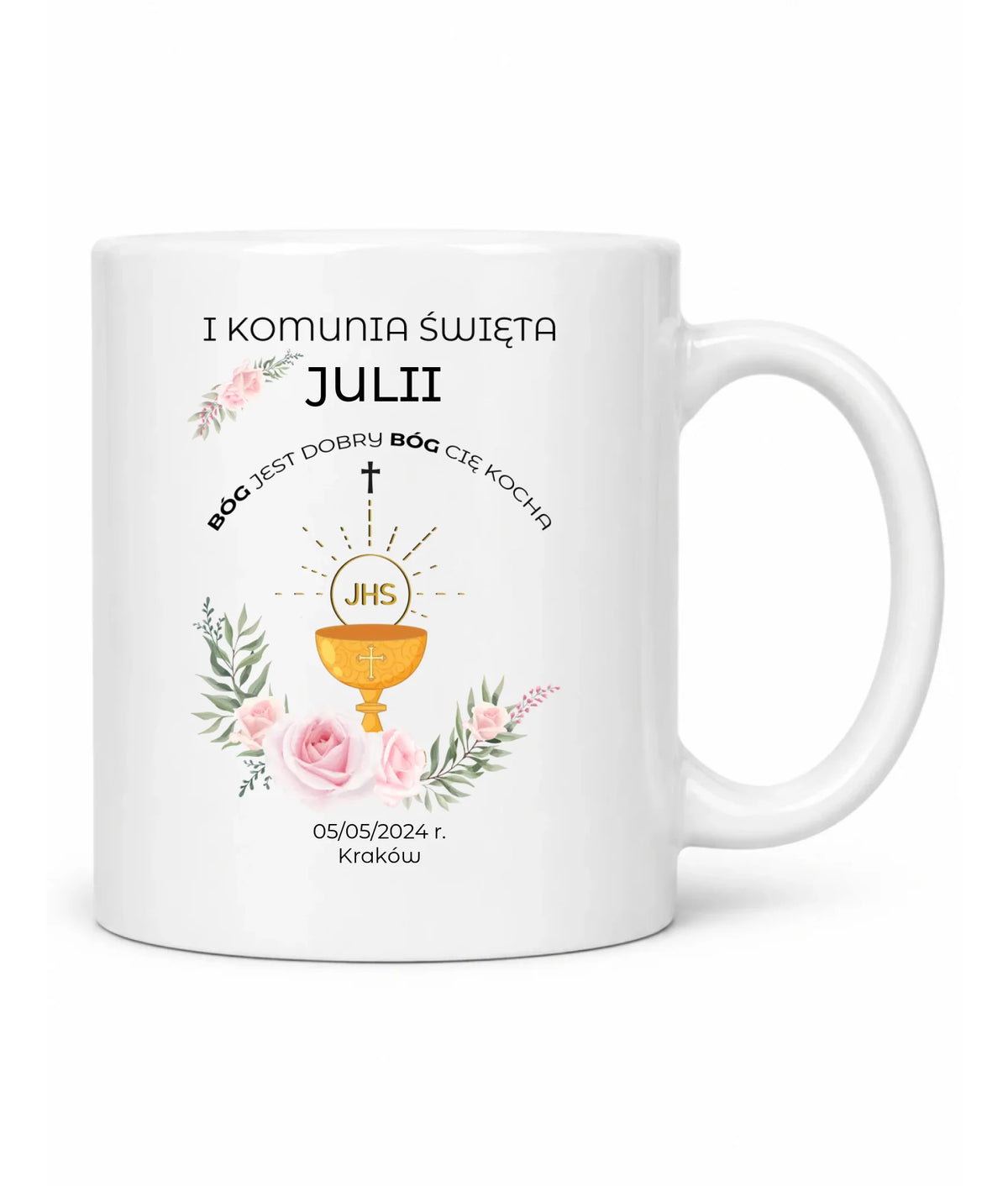 Kubek | Prezent na Pierwszą Komunię Świętą - personalizowany PK01