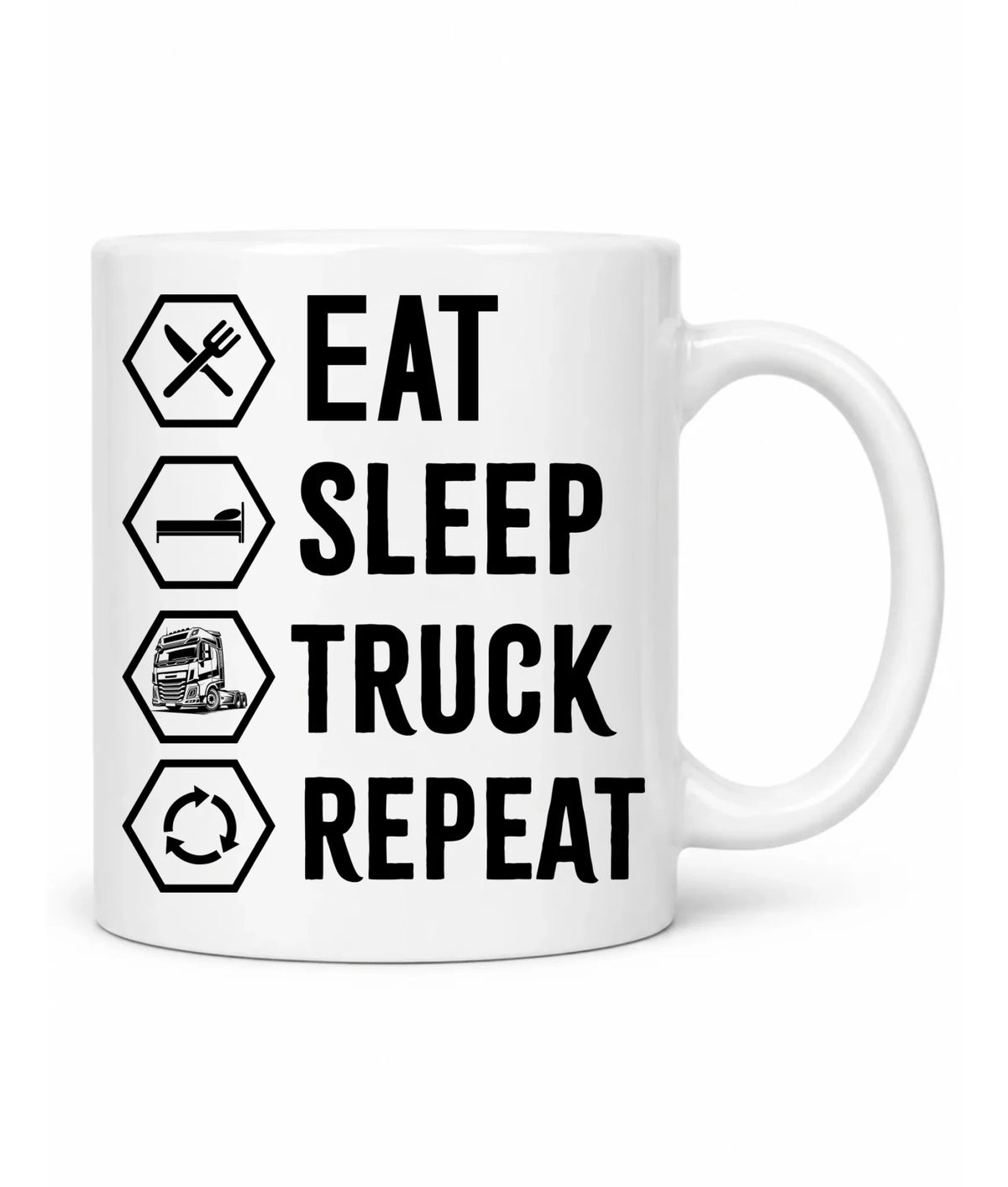 Kubek dla kierowcy ciężarówki - Eat Sleep Truck Repeat ZKT05