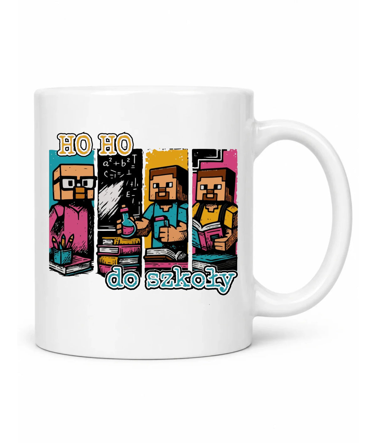 Kubek w stylu Minecraft Ho ho do szkoły SZ03