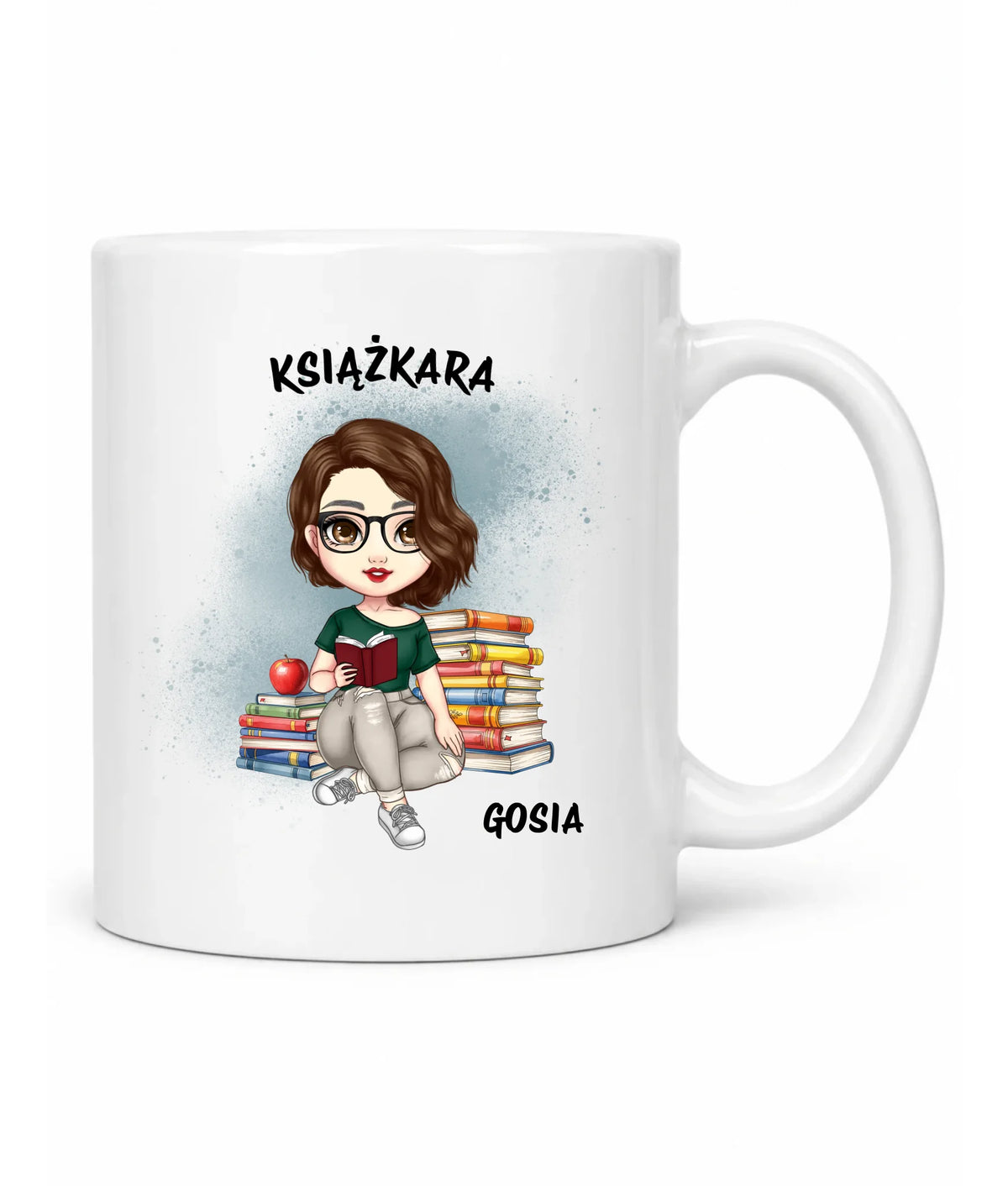 Kubek - Książkara - Prezent dla miłośniczki czytania książek - personalizowany DZ03