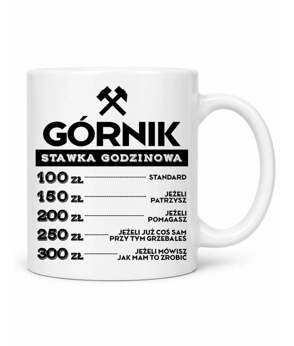 Kubek dla górnika - Stawka godzinowa