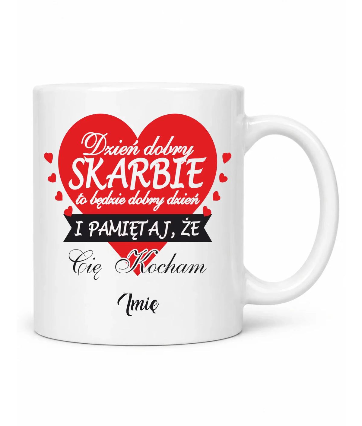 Kubek dla par - Dzień dobry Skarbie - personalizowany W02