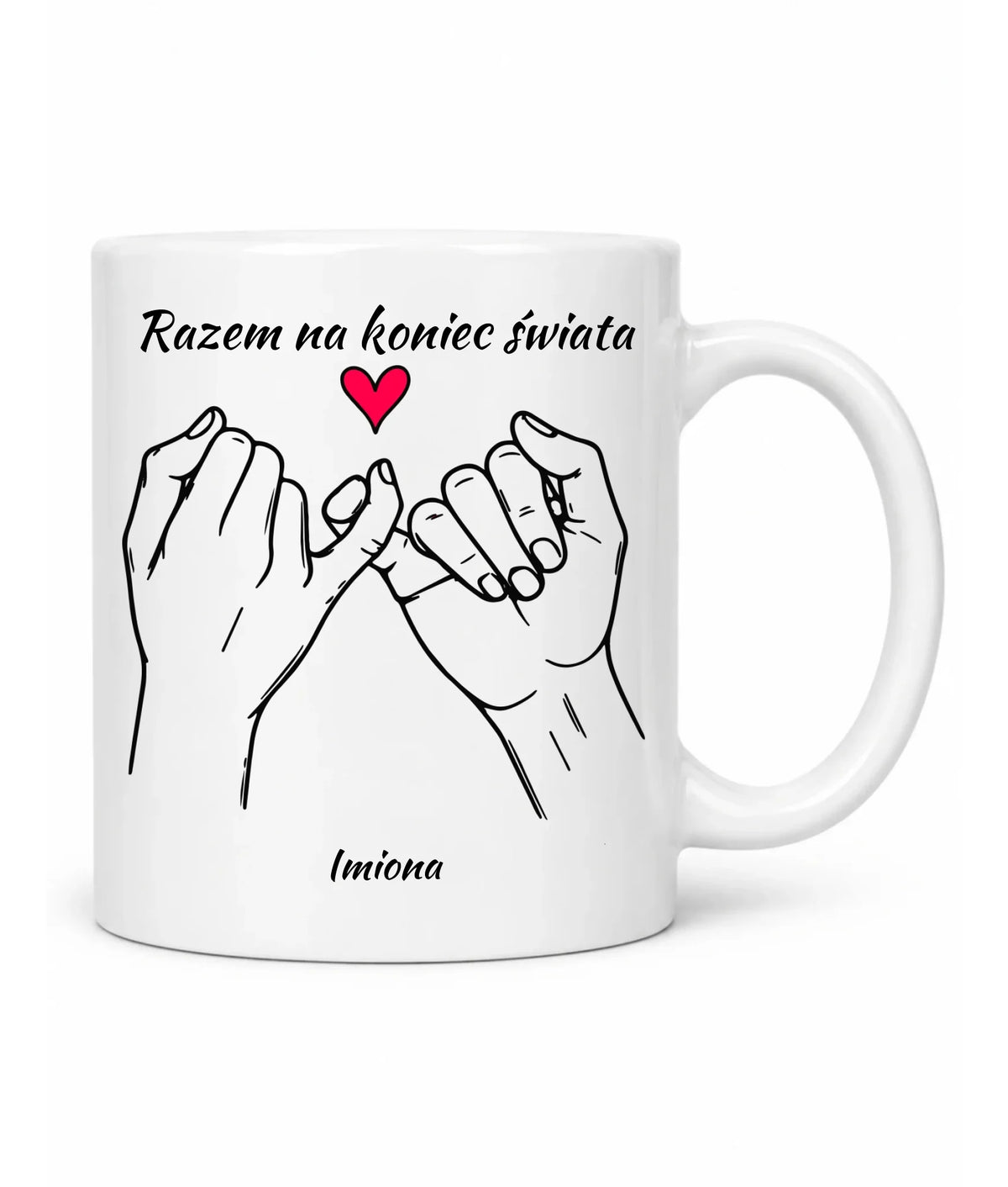 Kubek dla par - Razem na koniec świata - personalizowany W60