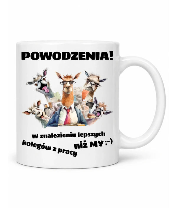 Kubek na odejście z pracy - Powodzenia w znalezieniu lepszych kolegów