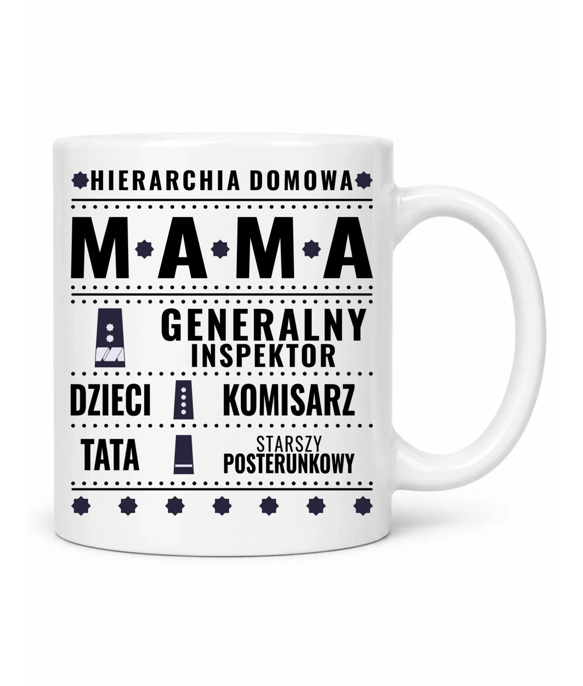 Kubek dla mamy - Generał Mama Policja - personalizowany DM41