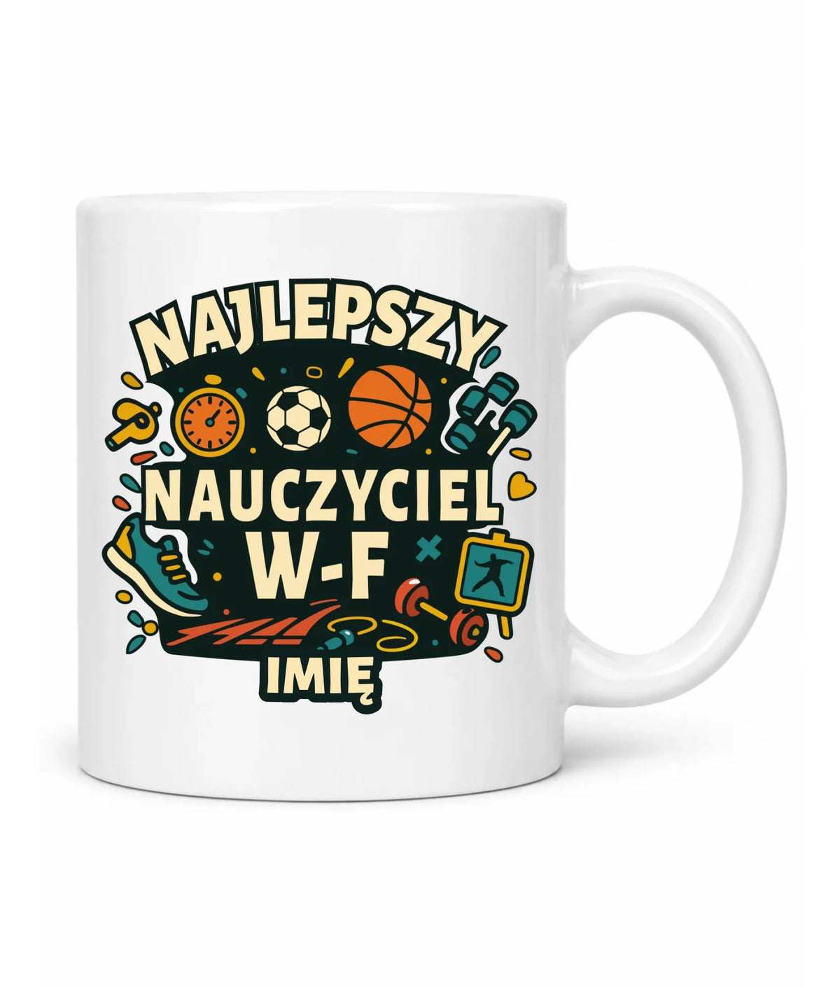 Kubek dla nauczyciela wychowania fizycznego W-F - personalizowany N50