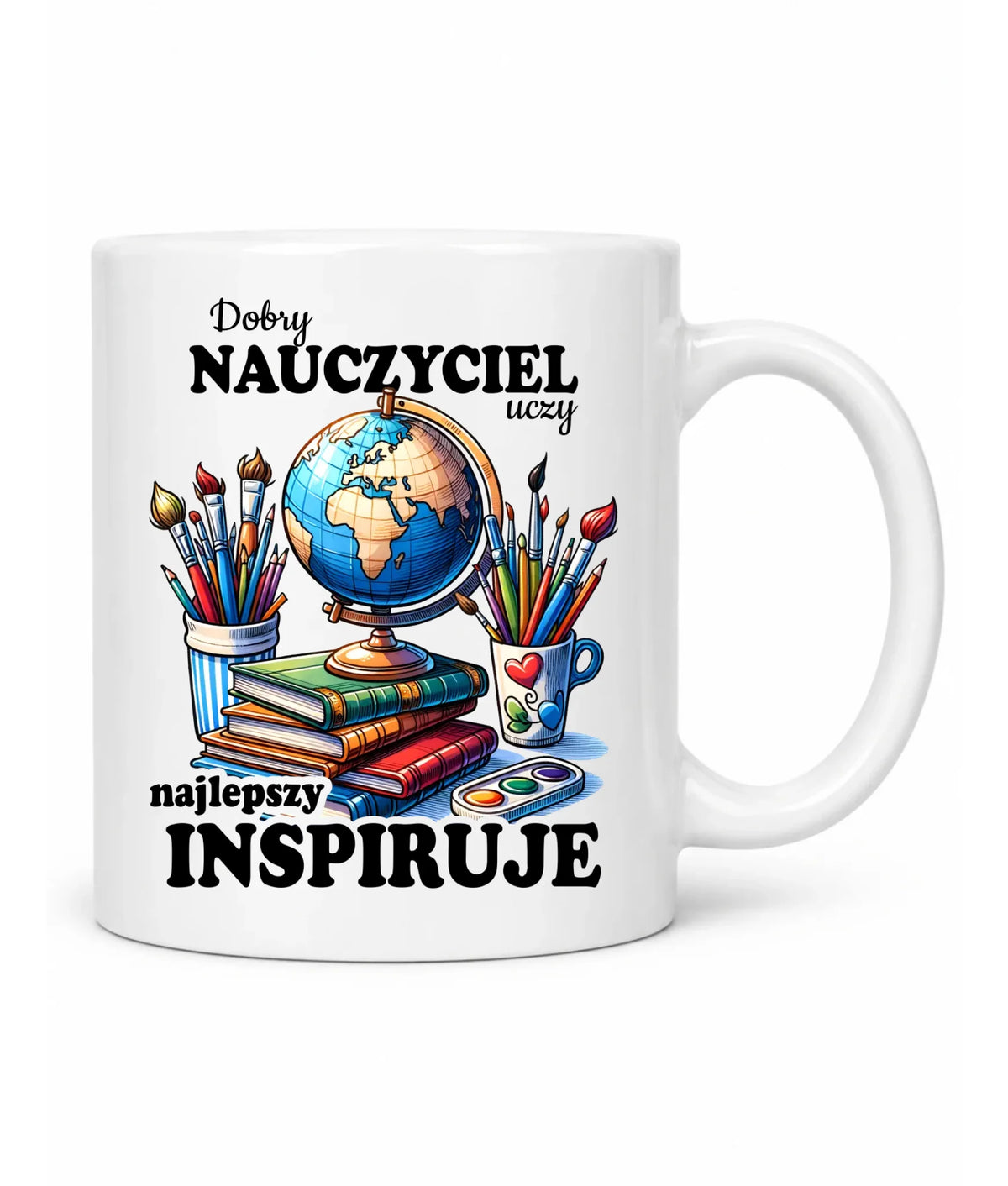 Kubek dla nauczyciela - Dobry nauczyciel uczy najlepszy inspiruje N72