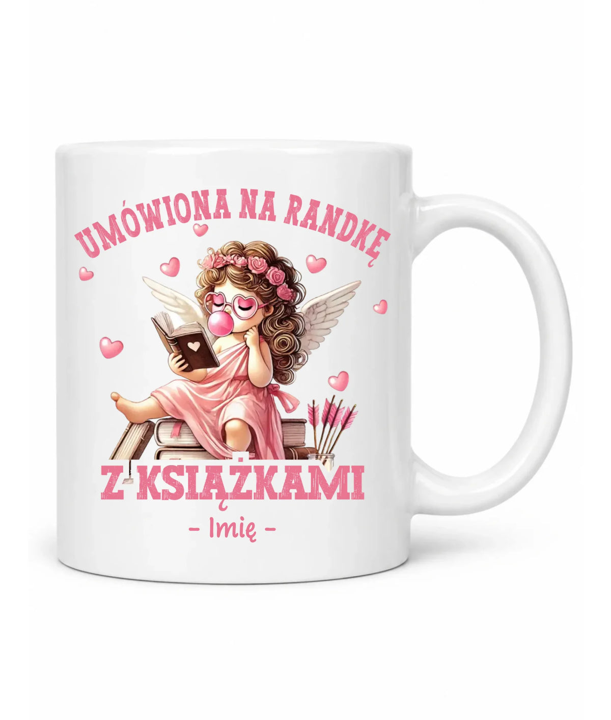 Kubek dla czytelniczki – Umówiona na randkę z książkami - personalizowany W19