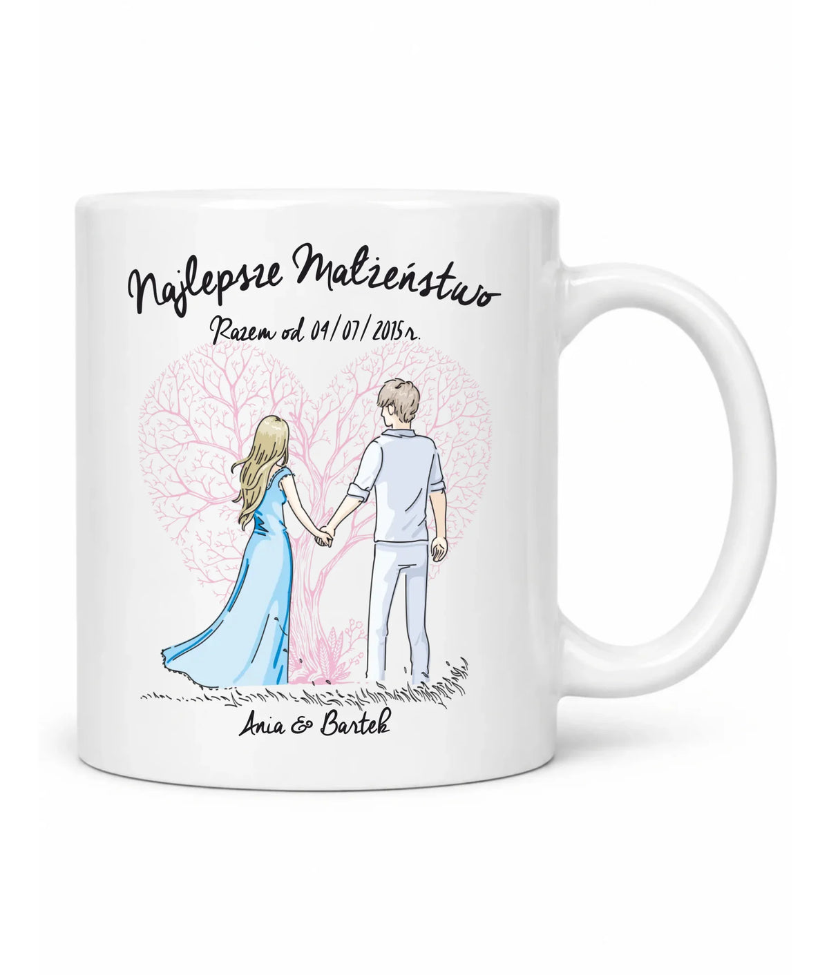 Kubek dla par - Najlepsze małżeństwo - personalizowany W03