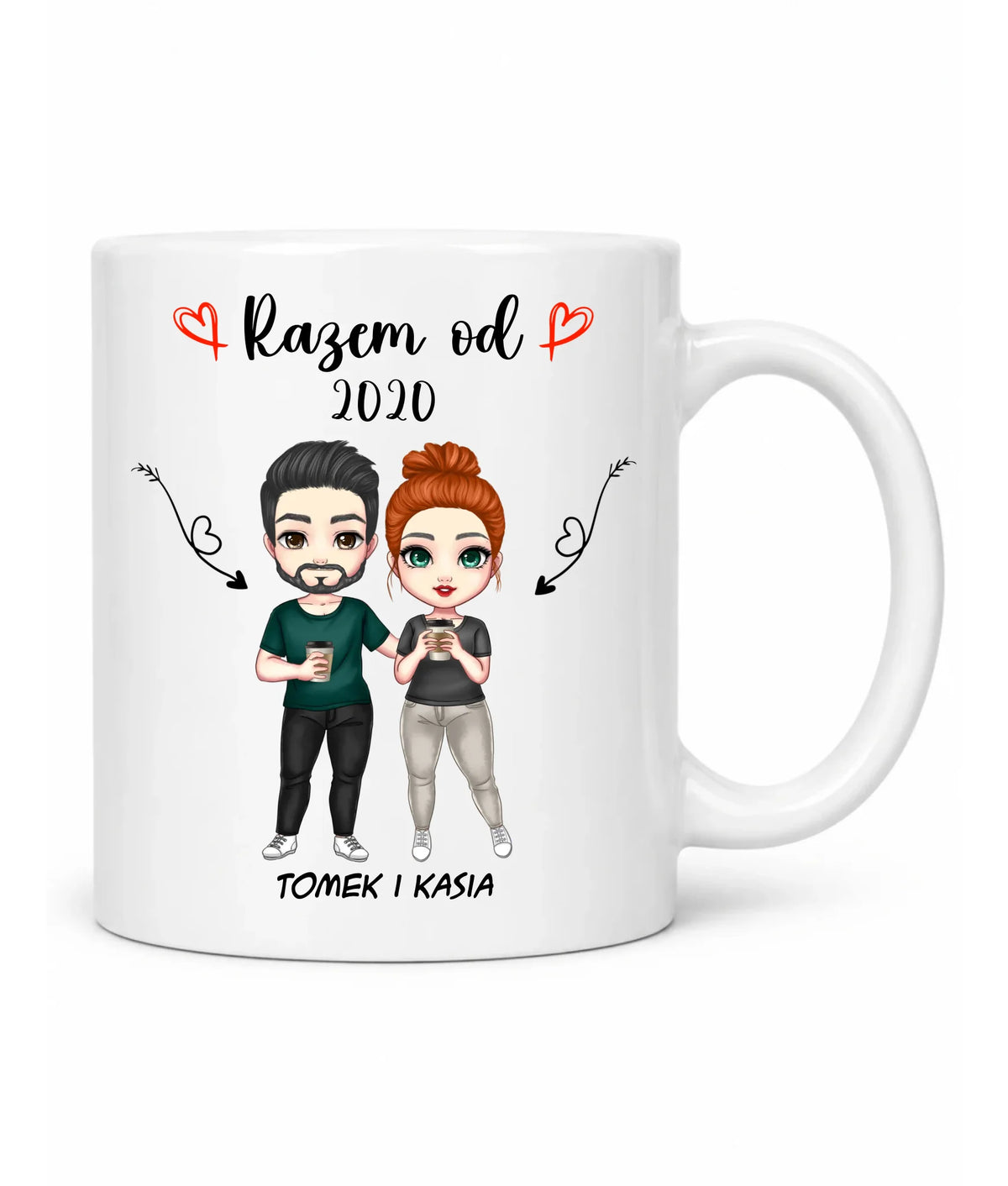 Kubek dla par - Para razem od - personalizowany W01