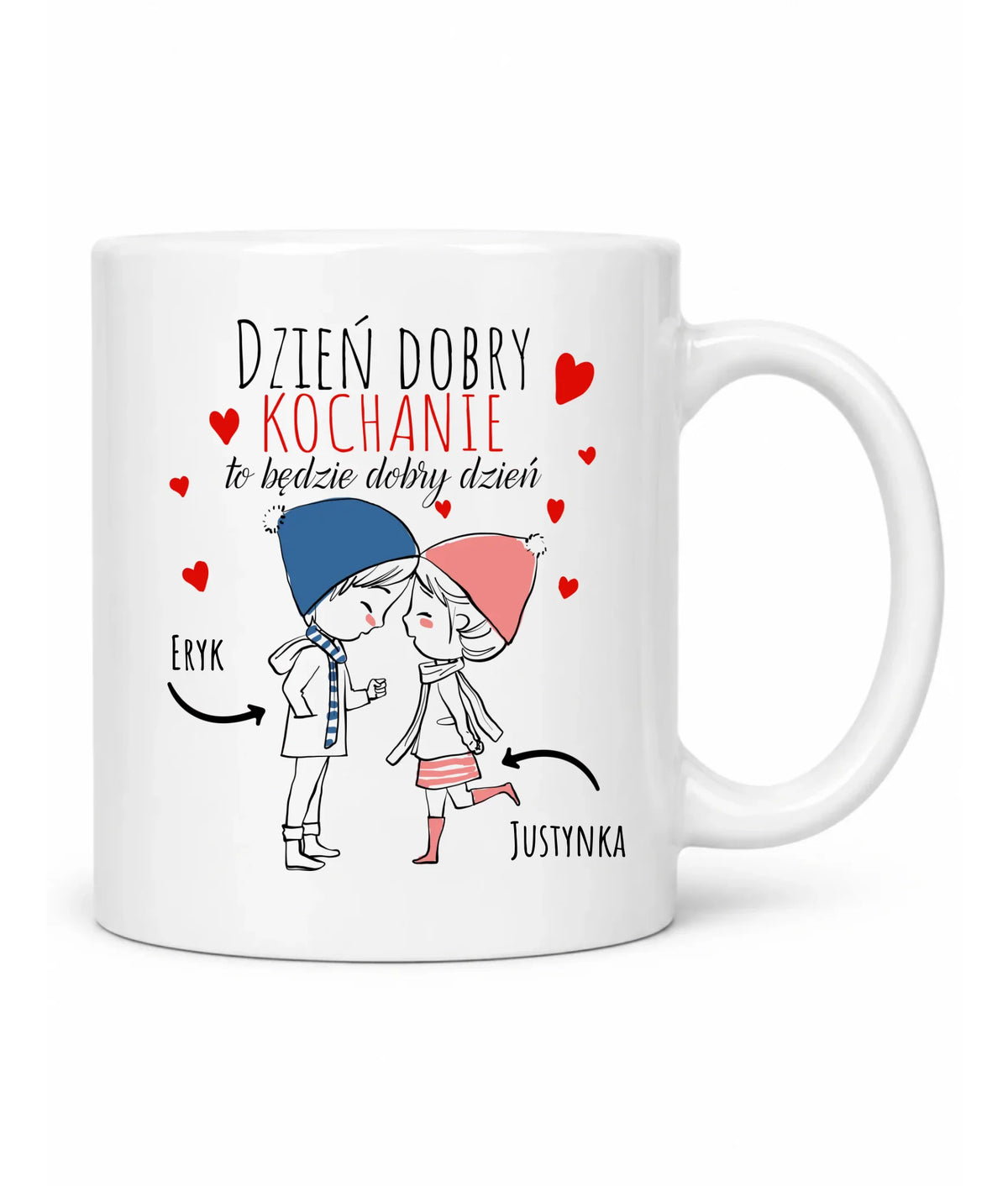 Kubek dla par - Dzień dobry Kochanie - personalizowany W10