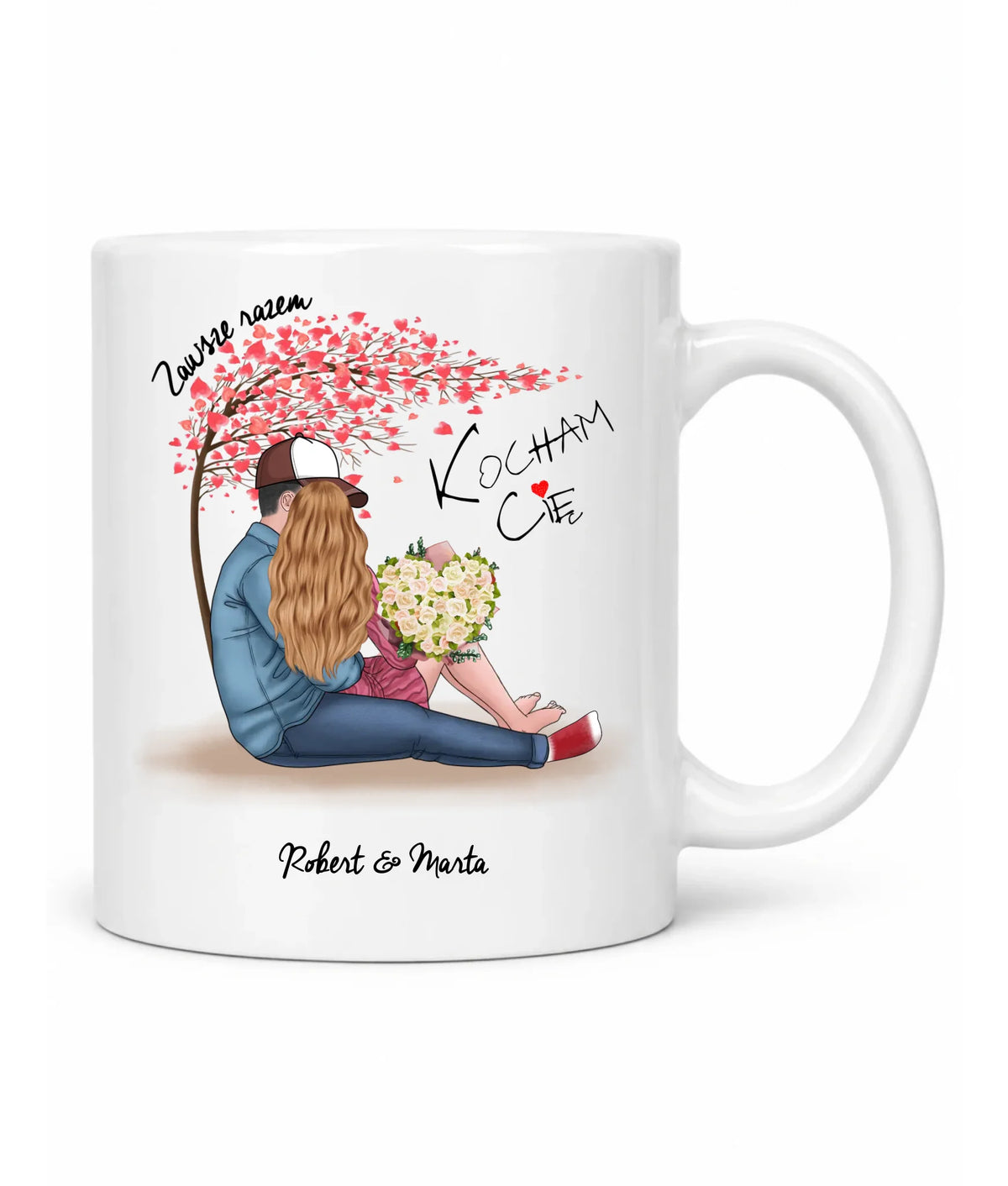 Kubek dla par - Zawsze razem - personalizowany W04