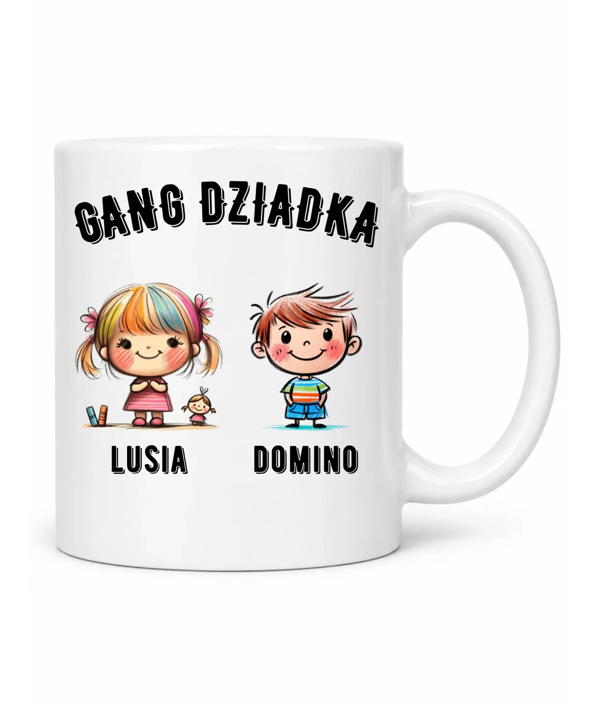 Kubek dla dziadka - Gang Dziadka imiona wnuków 2-6 - personalizowany D18