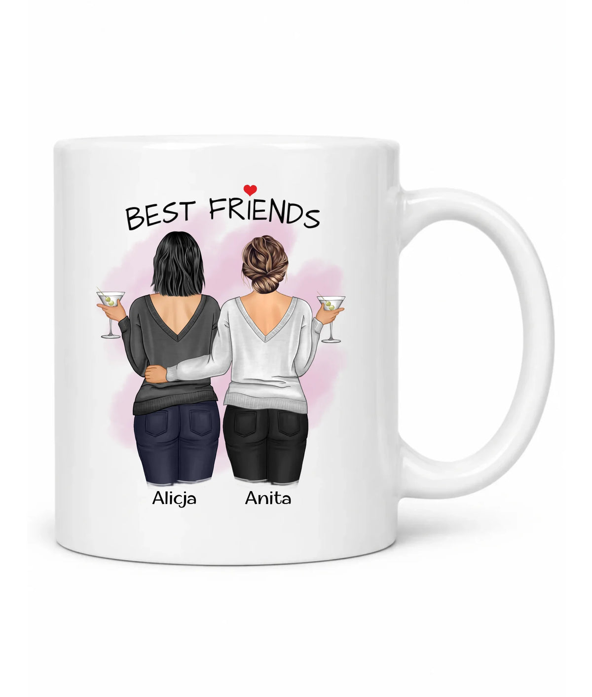 Kubek - prezent dla przyjaciółki - Best Friends - personalizowane postacie 2-4 osoby PR03
