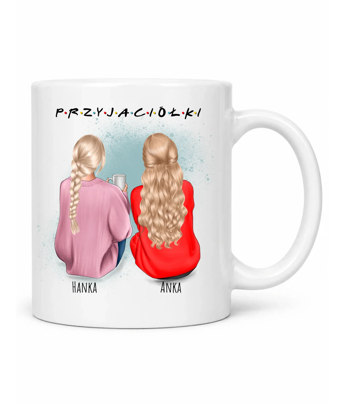 Kubek - prezent dla przyjaciółki - personalizowane postacie 2-4 osoby PR02