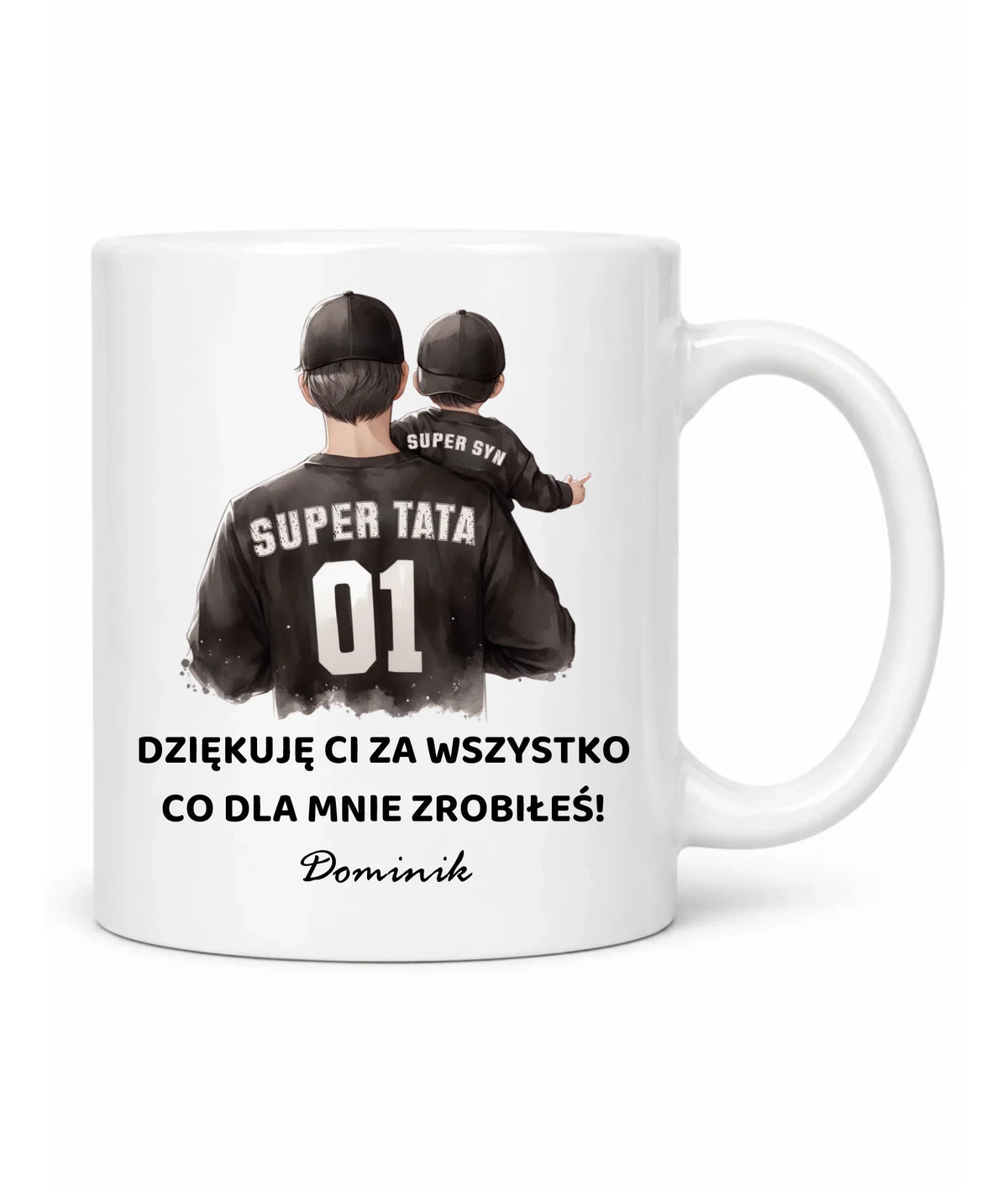 Kubek dla taty od syna - Dziękuję Ci Tato - personalizowany DT14