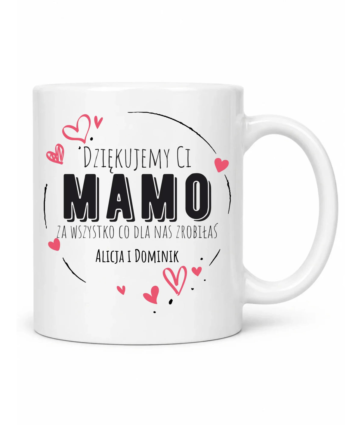 Kubek dla mamy - Dziękujemy Ci Mamo - personalizowany DM43
