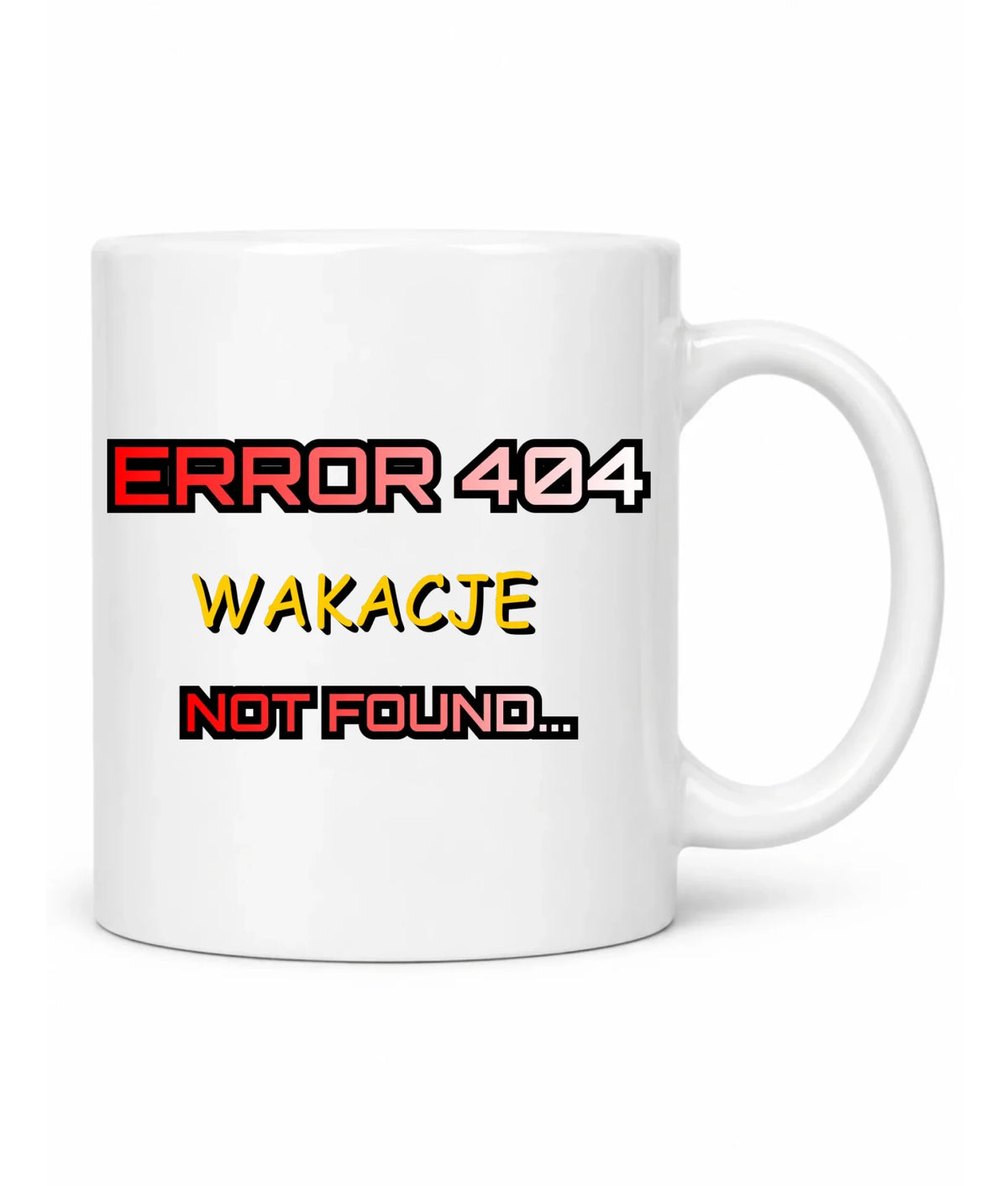 Kubek szkolny - Error 404 - śmieszny SZ15