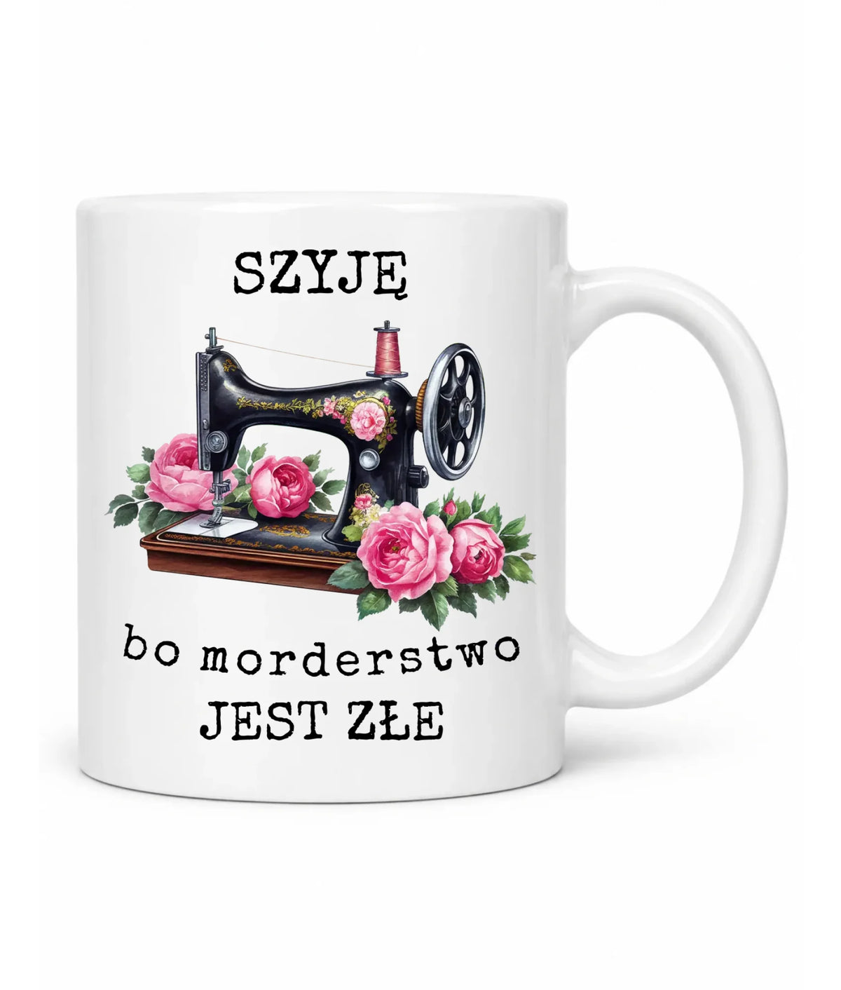 Kubek szyciowy dla krawcowej – Szyję, bo morderstwo jest złe HS14