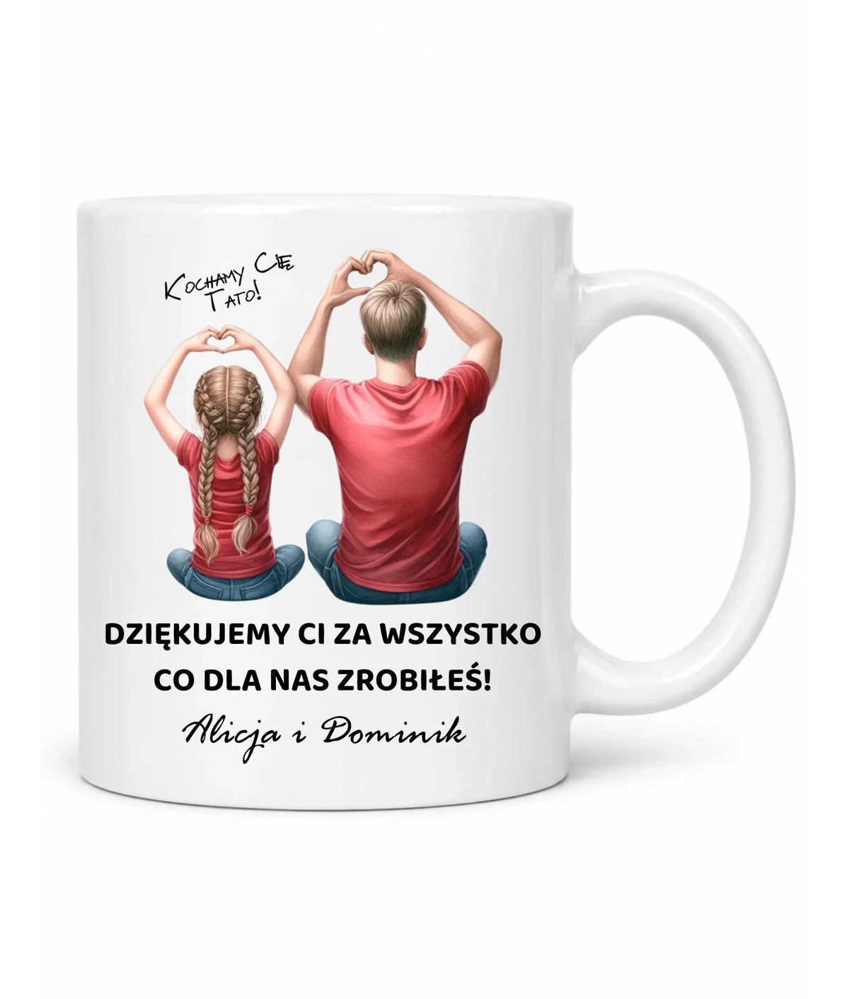 Kubek dla taty od dzieci - Dziękujemy Ci Tato - personalizowany DT14
