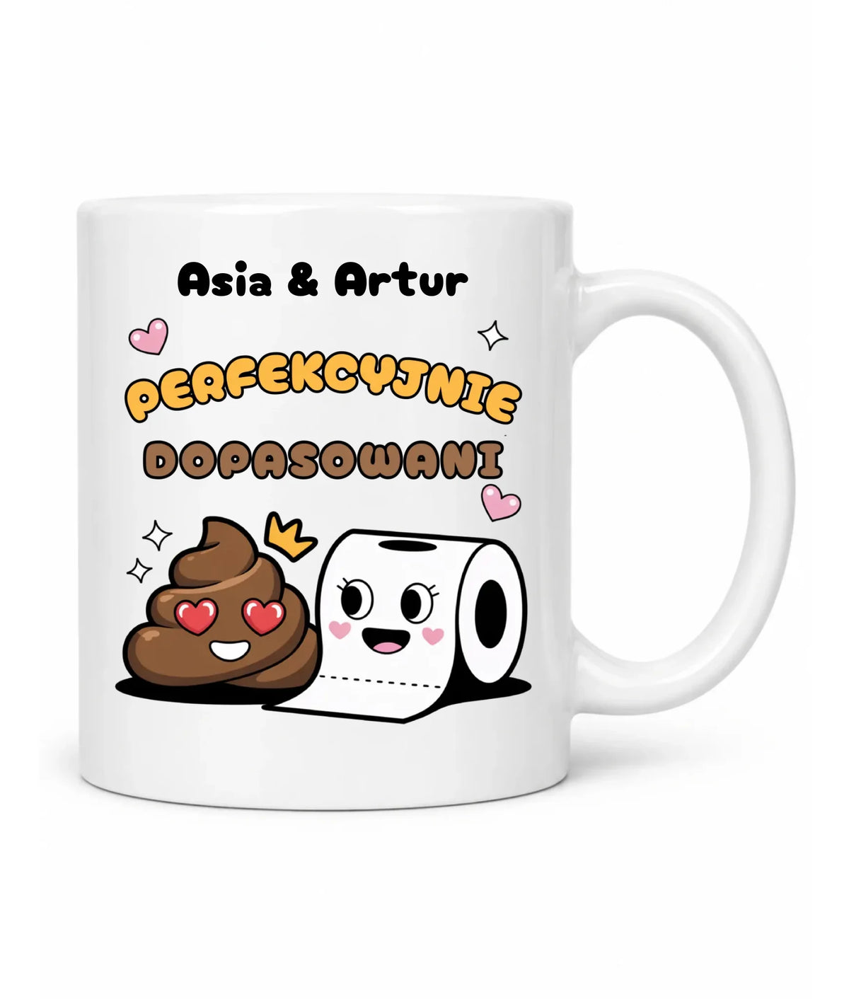Kubek dla par - Perfekcyjnie dopasowani - personalizowany W81