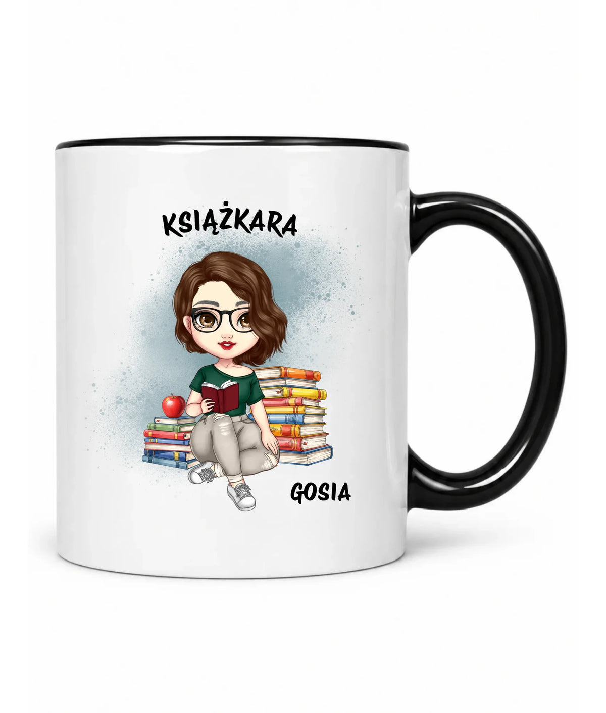 Kubek - Książkara - Prezent dla miłośniczki czytania książek - personalizowany DZ03