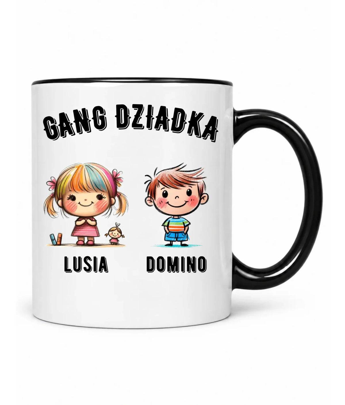Kubek dla dziadka - Gang Dziadka imiona wnuków 2-6 - personalizowany D18
