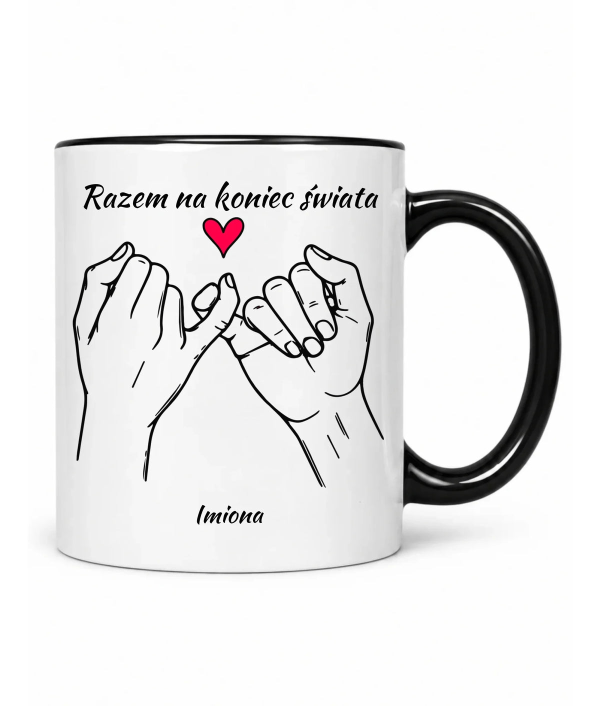 Kubek dla par - Razem na koniec świata - personalizowany W60