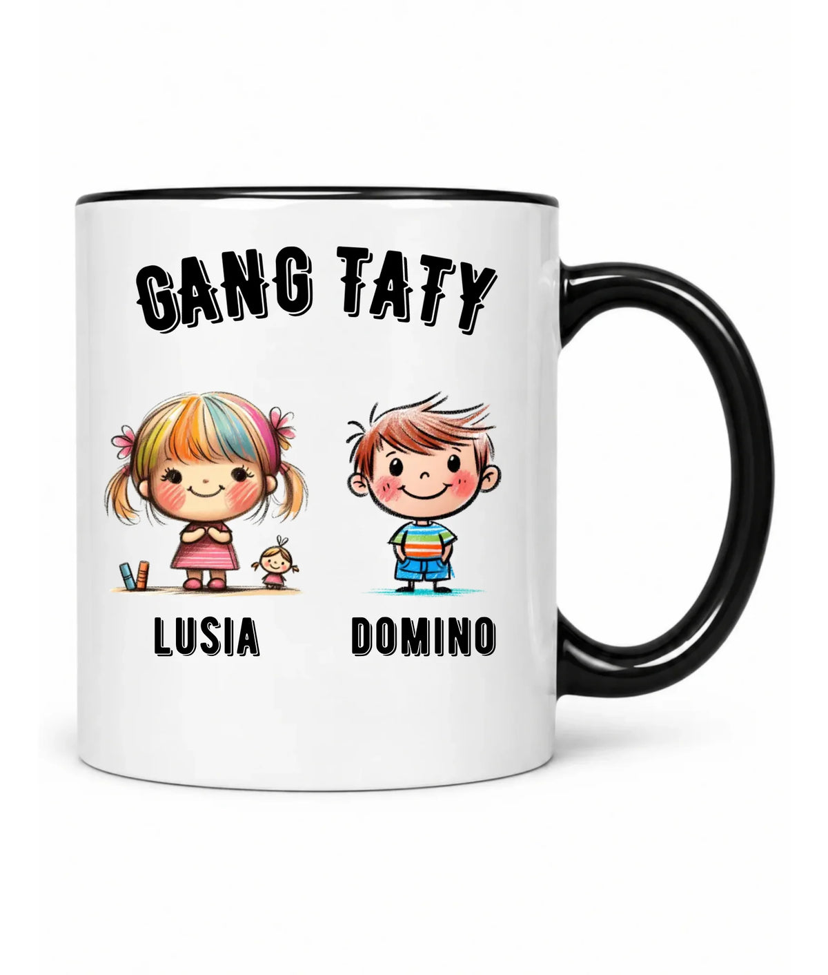 Kubek dla taty z imionami dzieci - Gang taty - personalizowany DT09