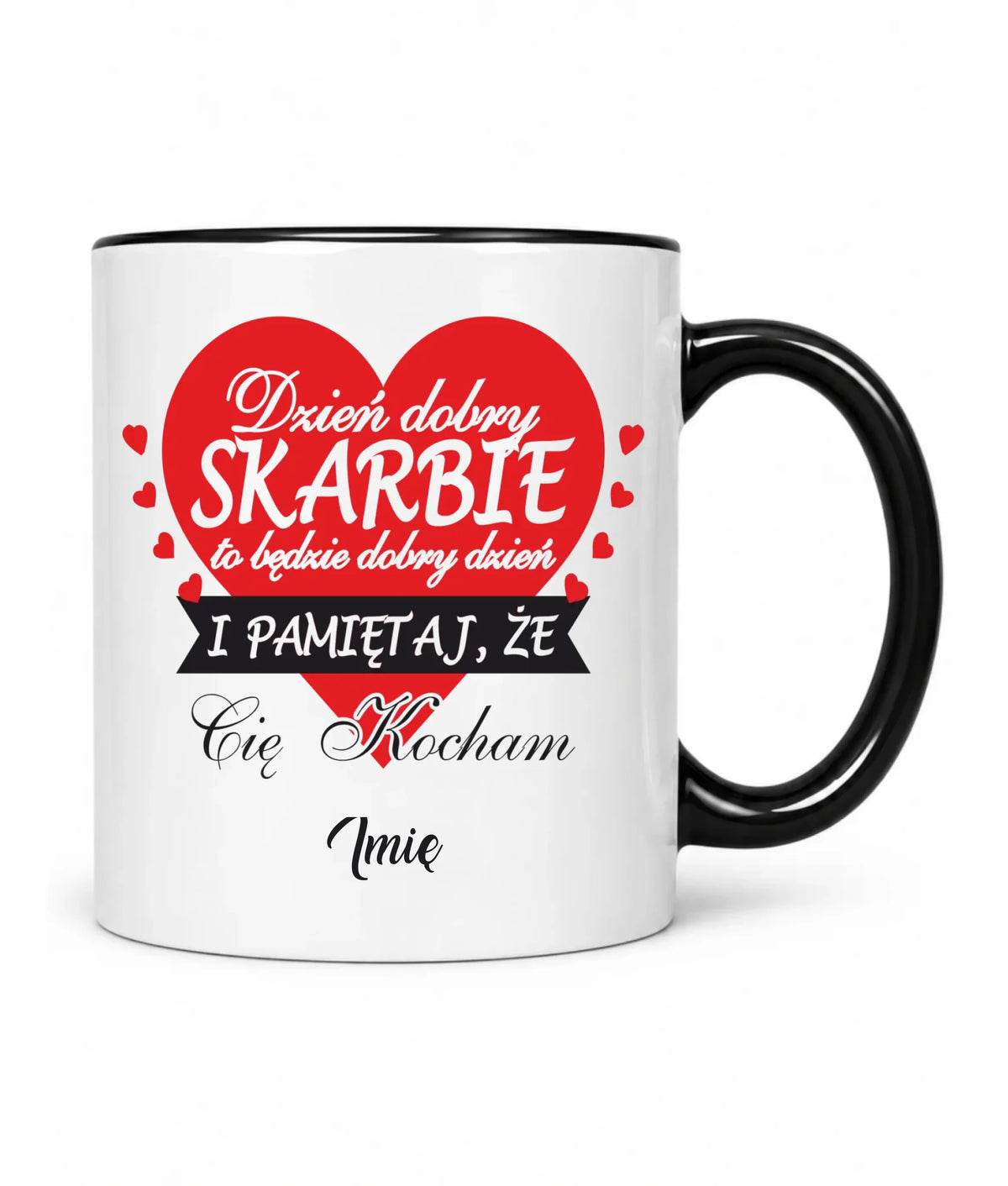 Kubek dla par - Dzień dobry Skarbie - personalizowany W02