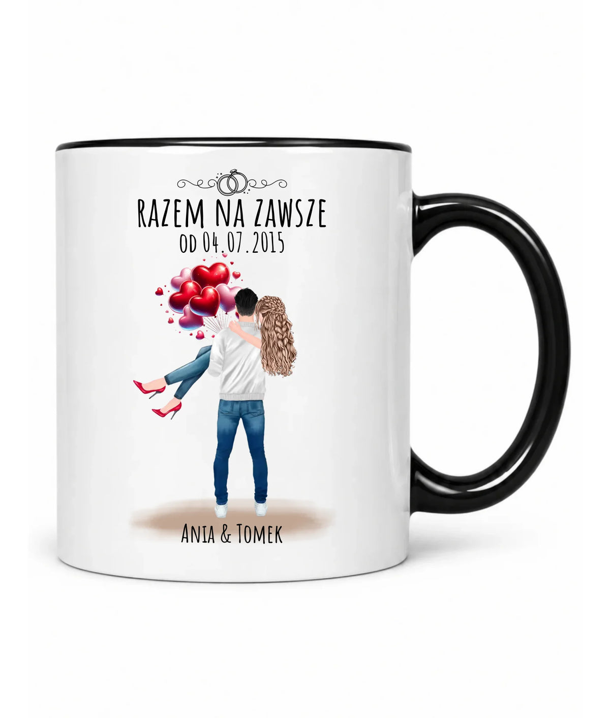 Kubek dla par na rocznicę - Razem na zawsze - personalizowany W14