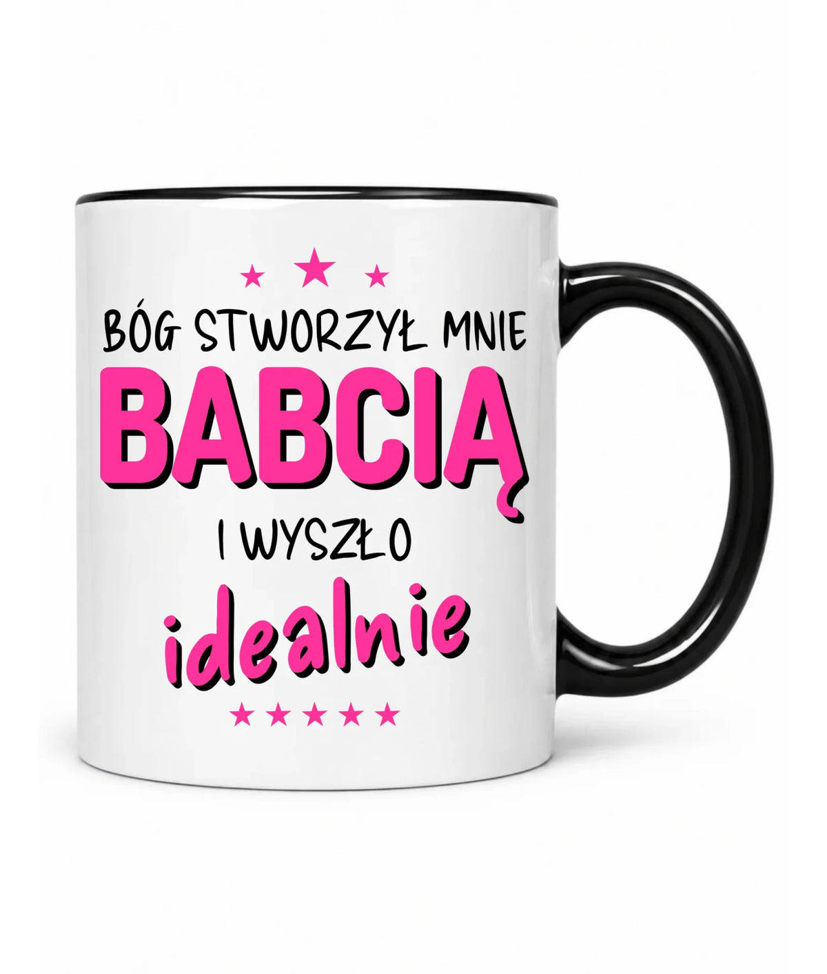 Kubek dla babci - Bóg stworzył mnie babcią i wyszło idealnie B08