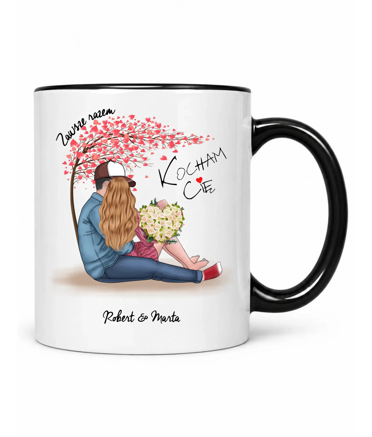 Kubek dla par - Zawsze razem - personalizowany W04