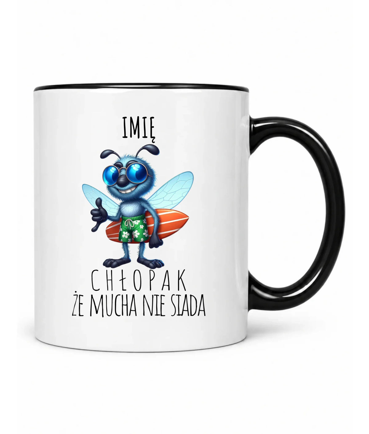 Kubek - prezent dla chłopaka - Mucha nie siada essa - personalizowany DCH29
