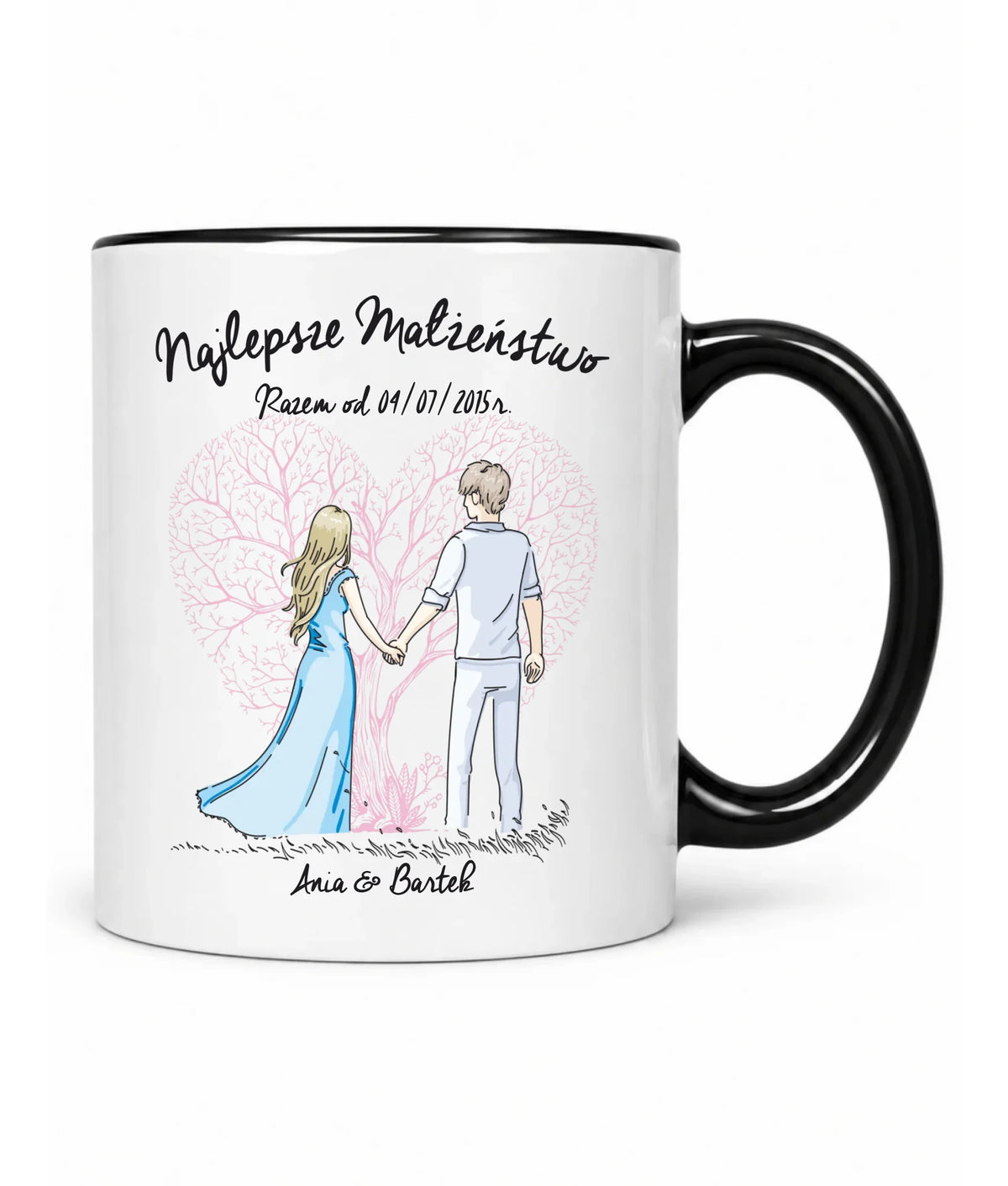 Kubek dla par - Najlepsze małżeństwo - personalizowany W03